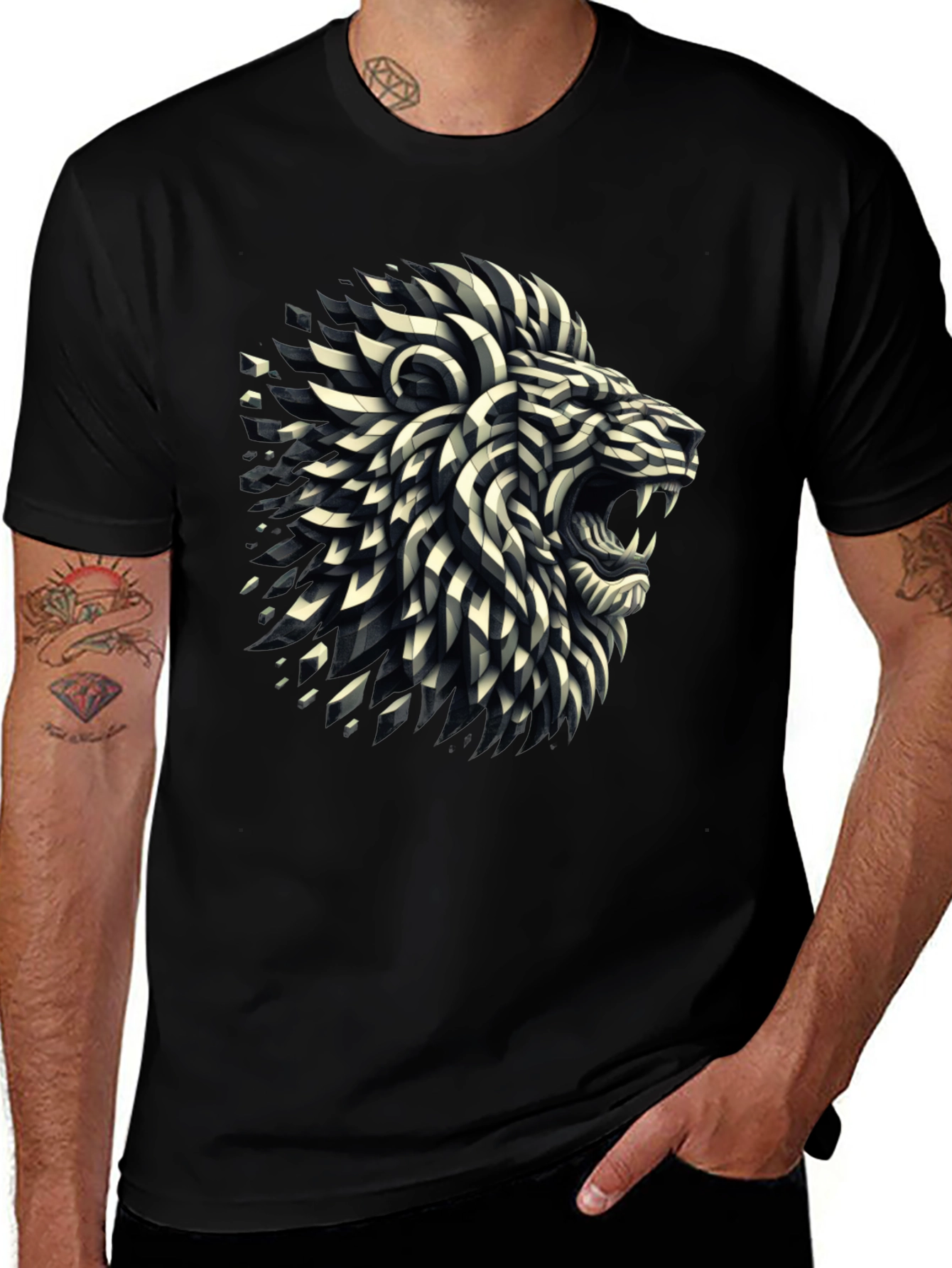 Striking Lion Graphic T-Shirt - Bold & Stylish