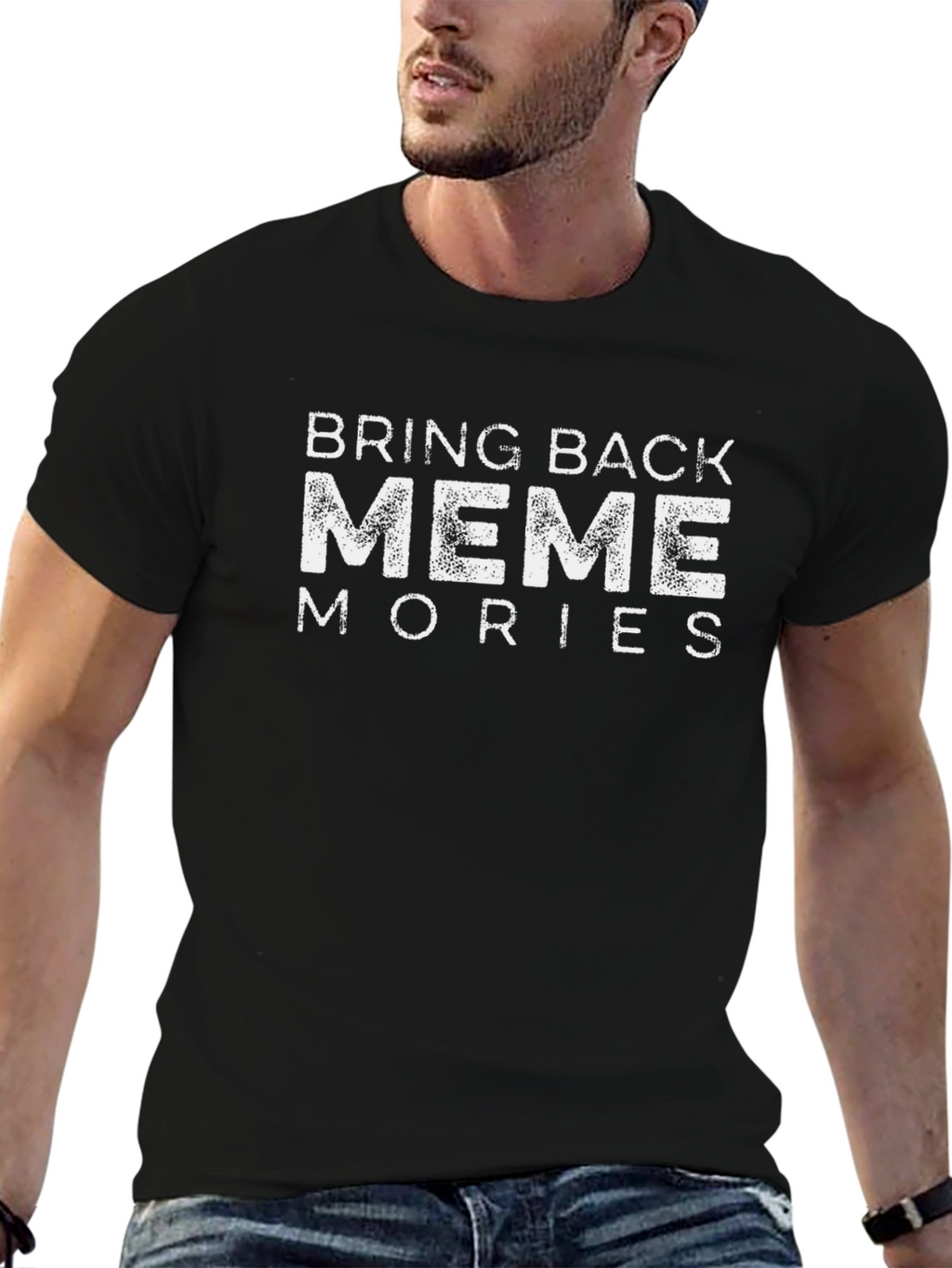 Bring Back Meme Mories Black Cotton Tee