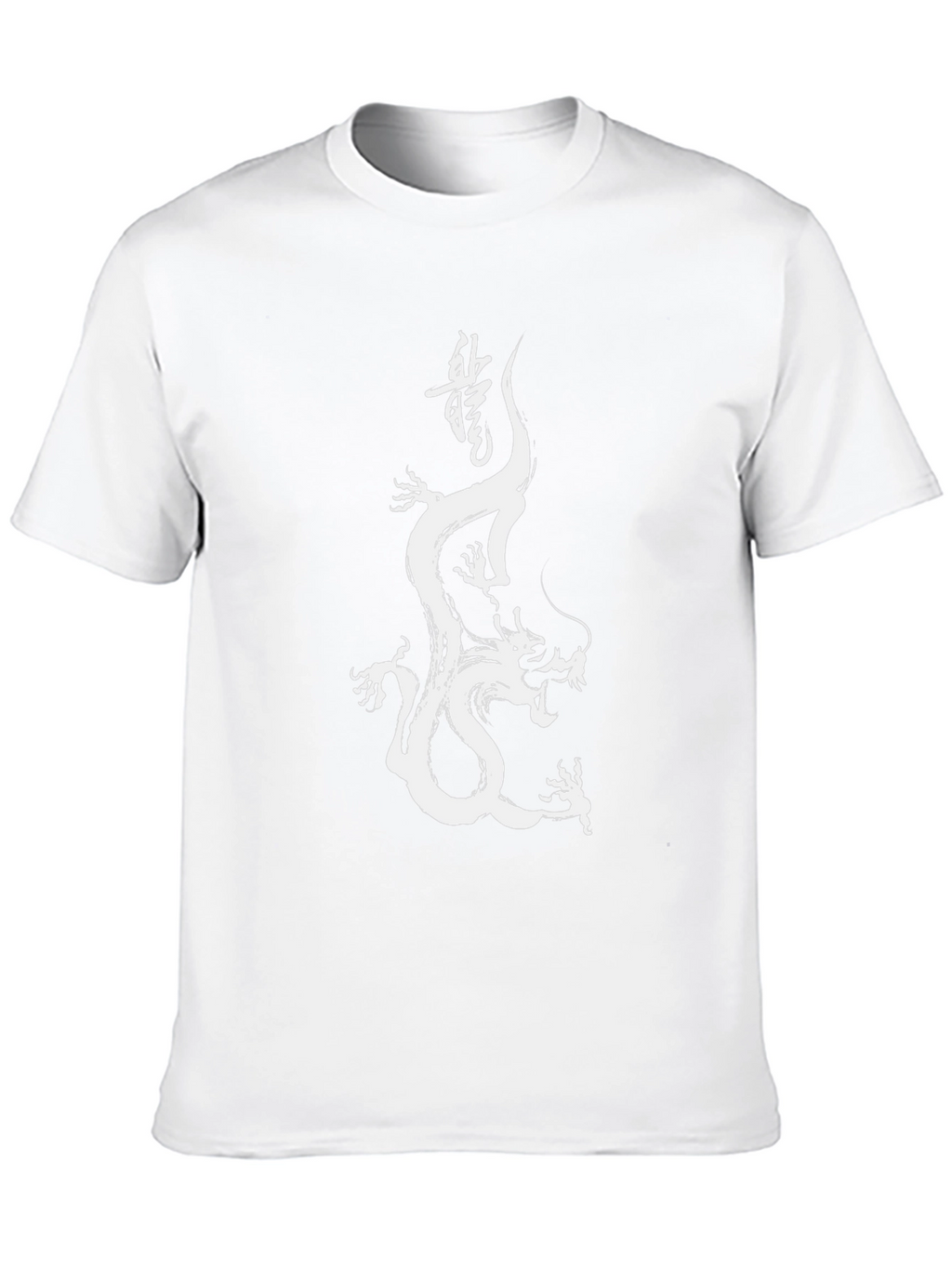 Dragon Brush Stroke Graphic Tee - Black