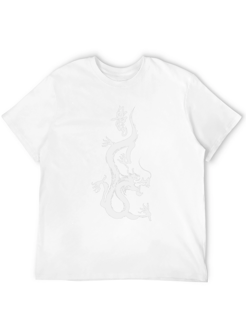 Dragon Brush Stroke Graphic Tee - Black