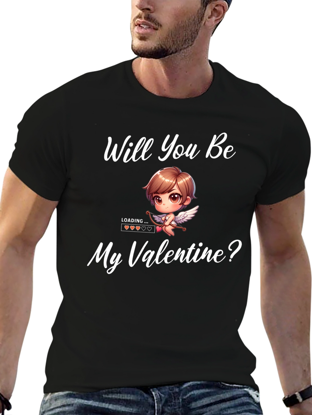 Valentines Day Cupid Loading T-Shirt