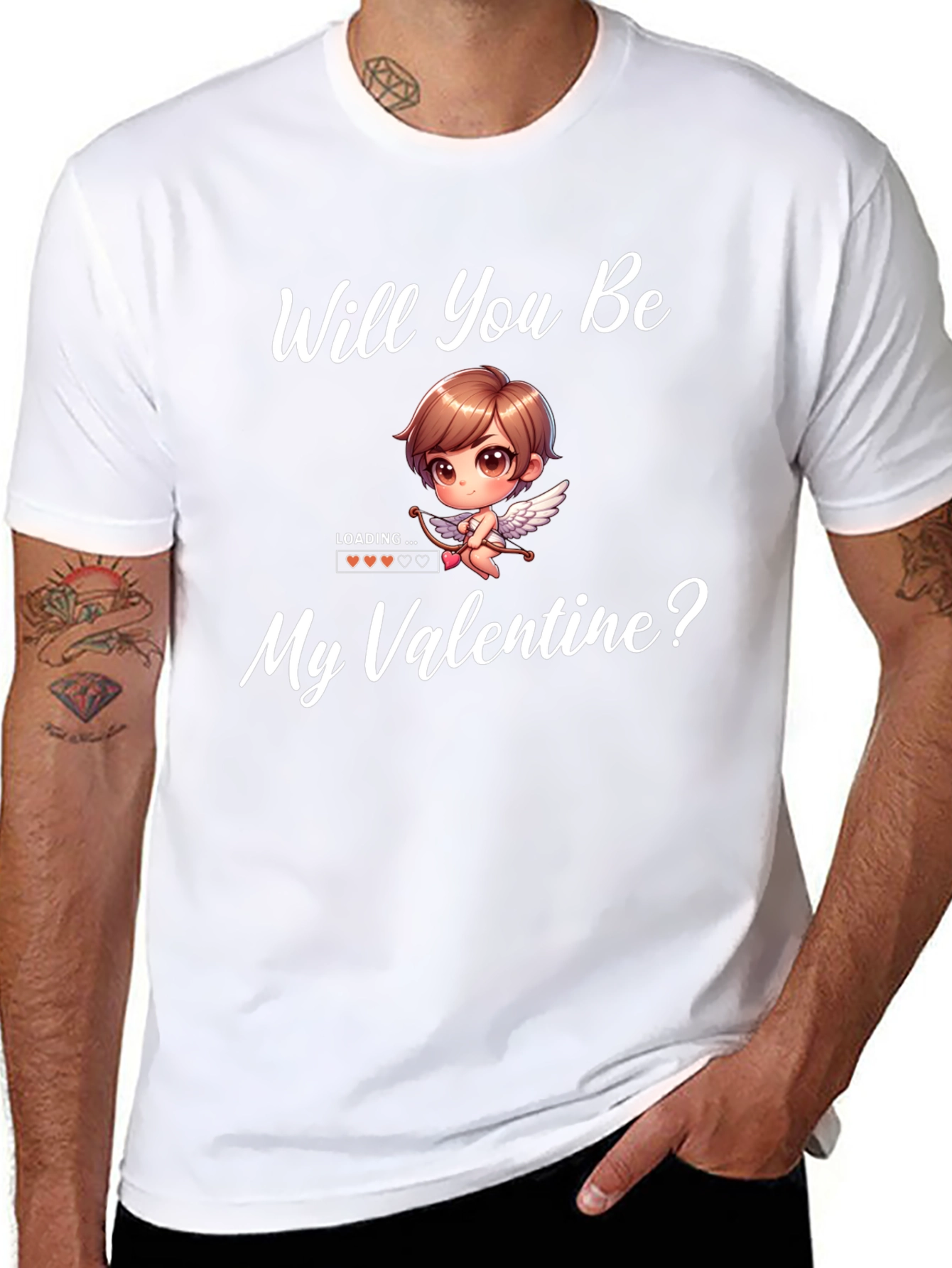 Valentines Day Cupid Loading T-Shirt