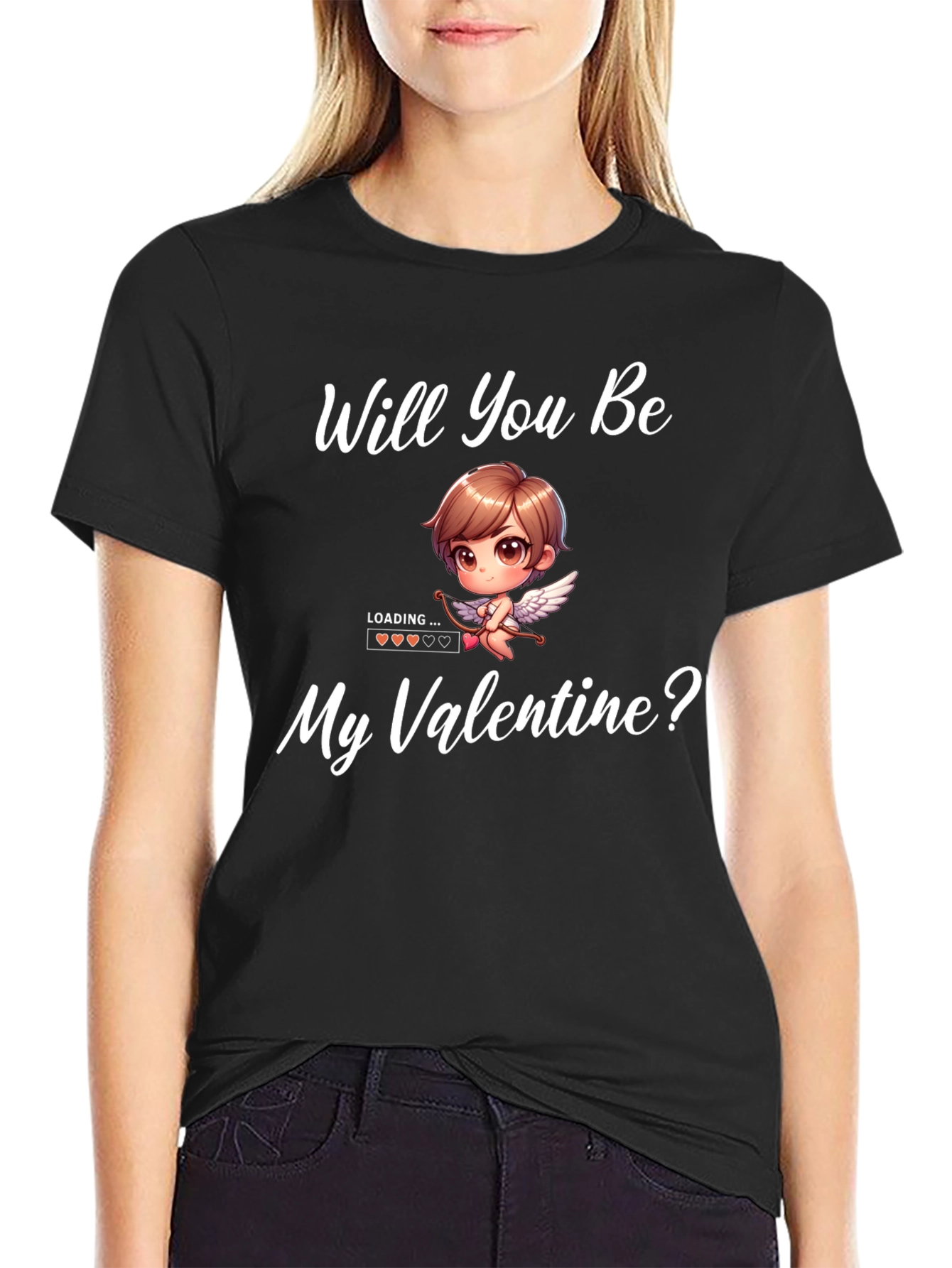 Valentines Day Cupid Loading T-Shirt