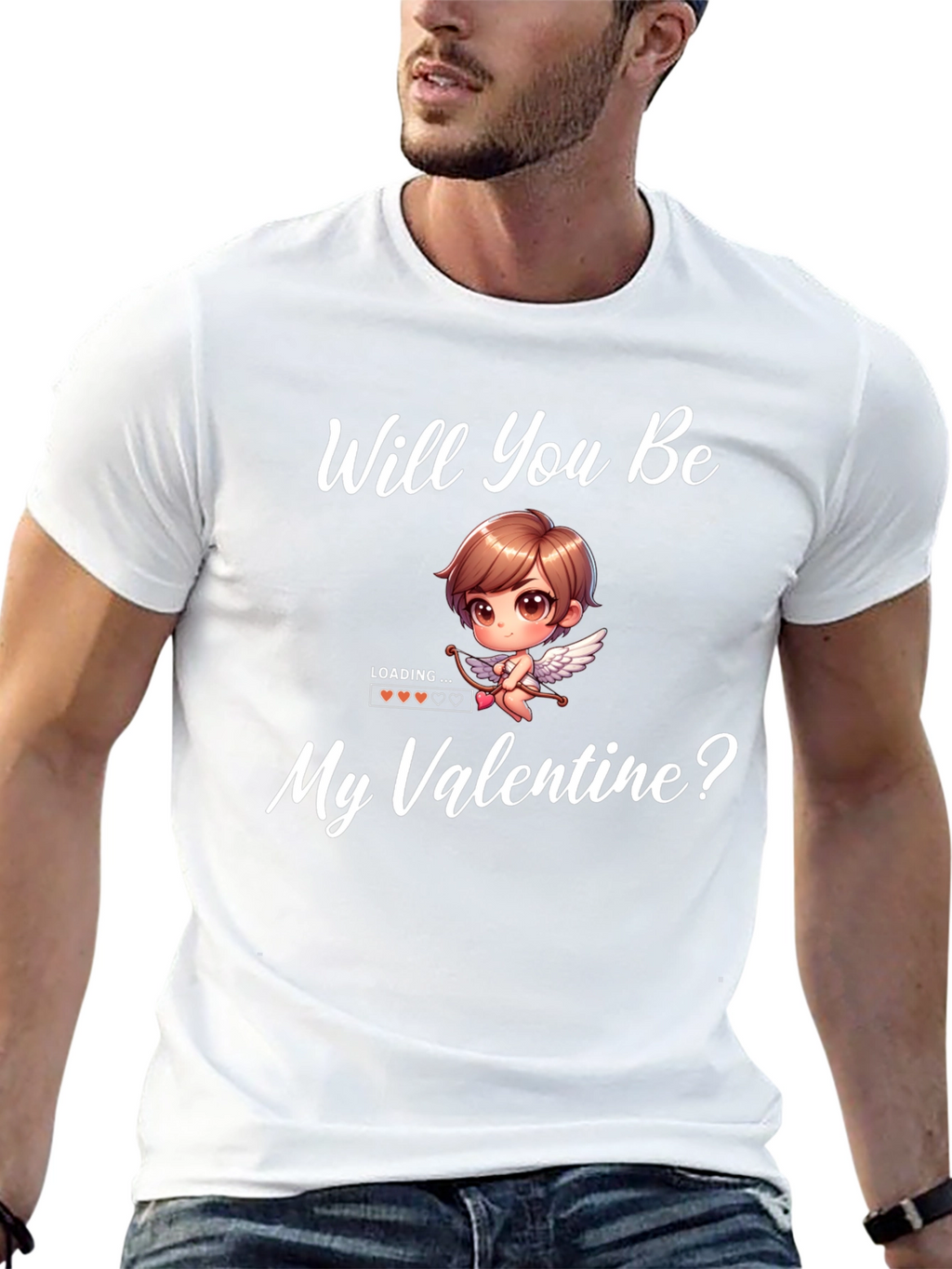 Valentines Day Cupid Loading T-Shirt