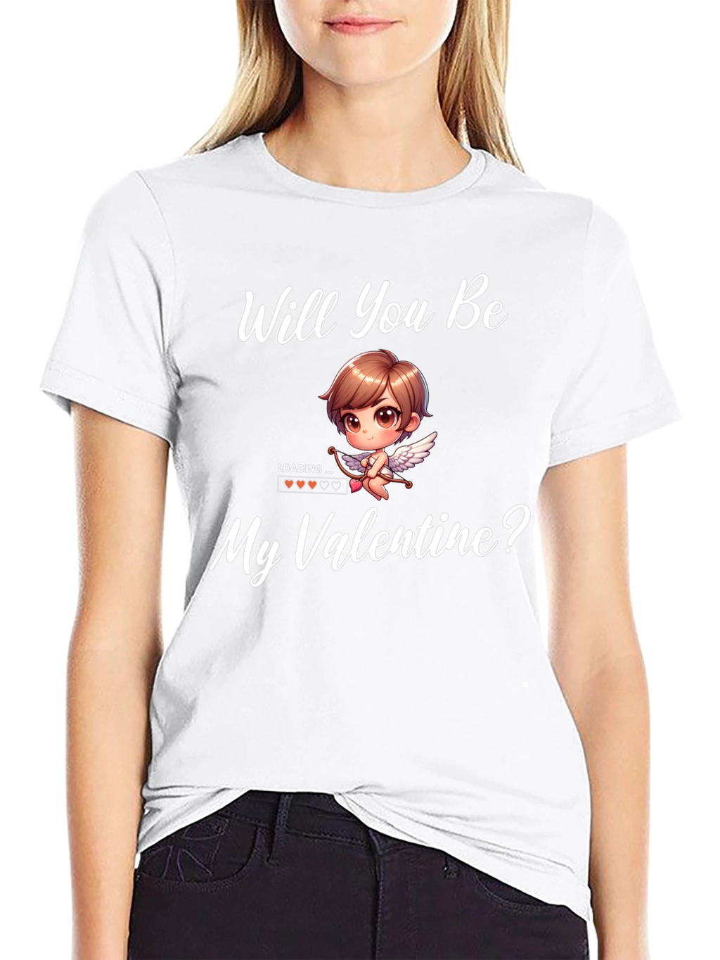 Valentines Day Cupid Loading T-Shirt