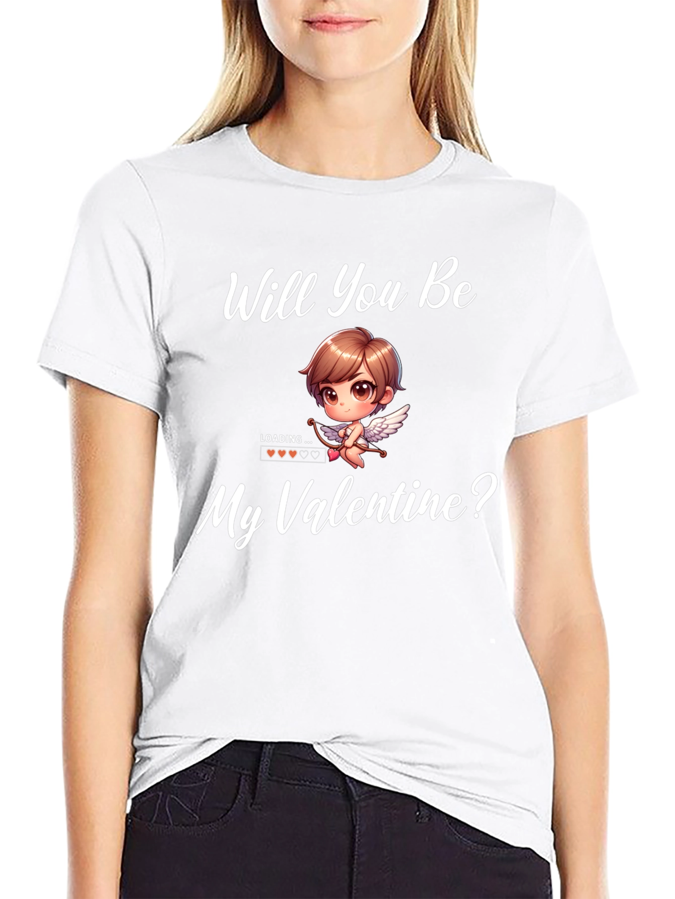 Valentines Day Cupid Loading T-Shirt