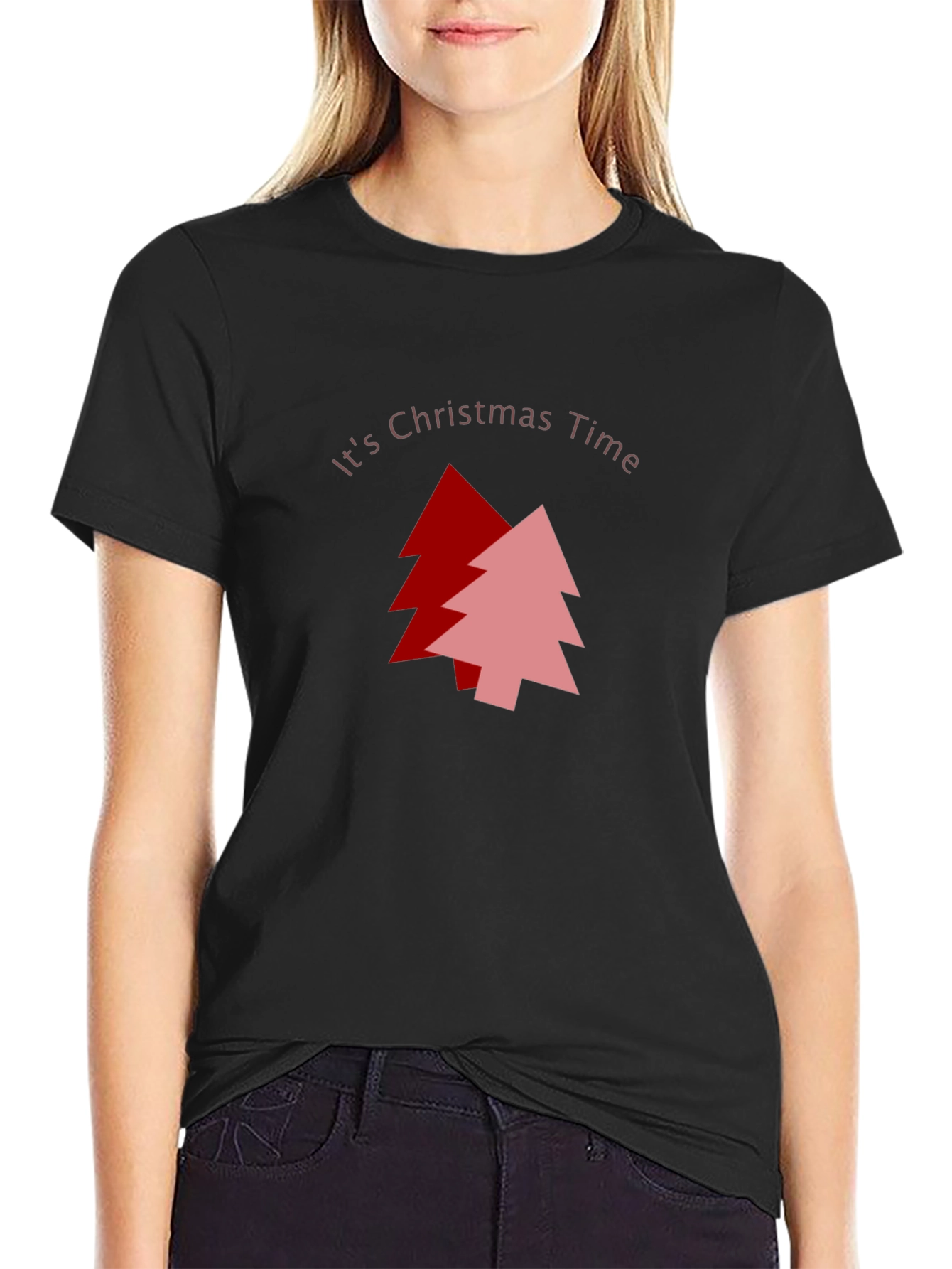 Festive Christmas Time Trees Graphic Tee
