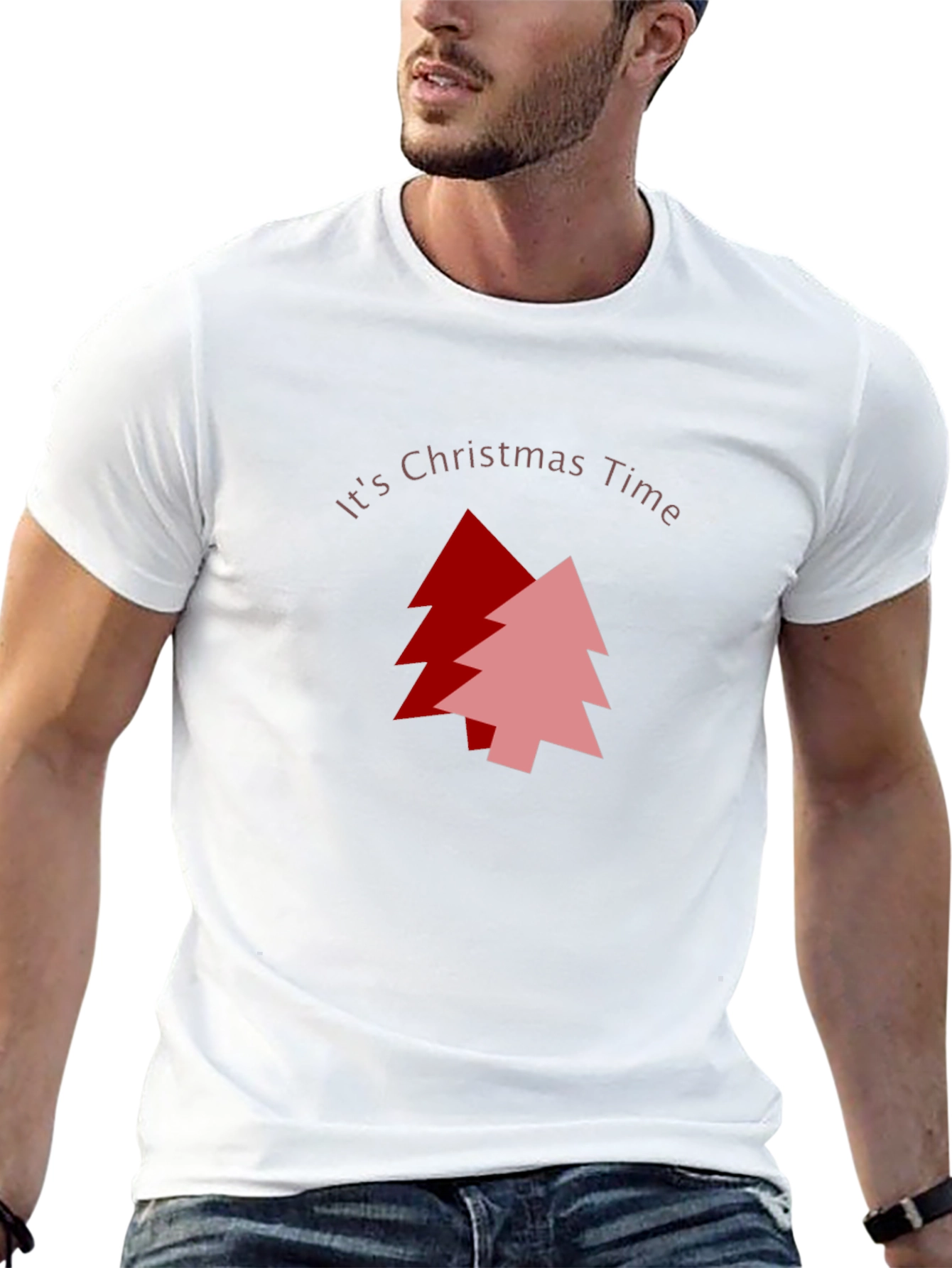 Festive Christmas Time Trees Graphic Tee