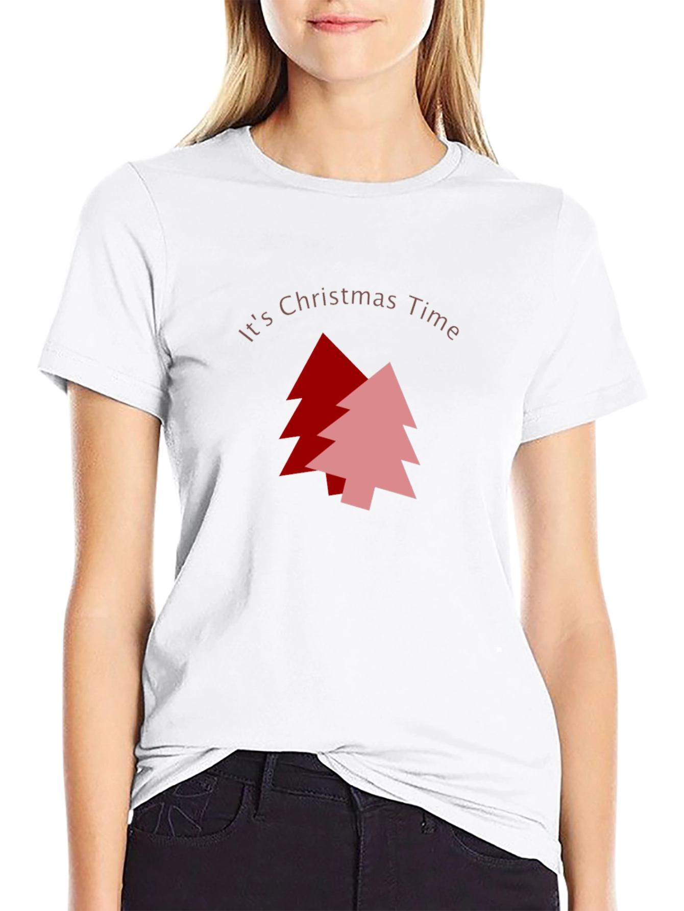 Festive Christmas Time Trees Graphic Tee