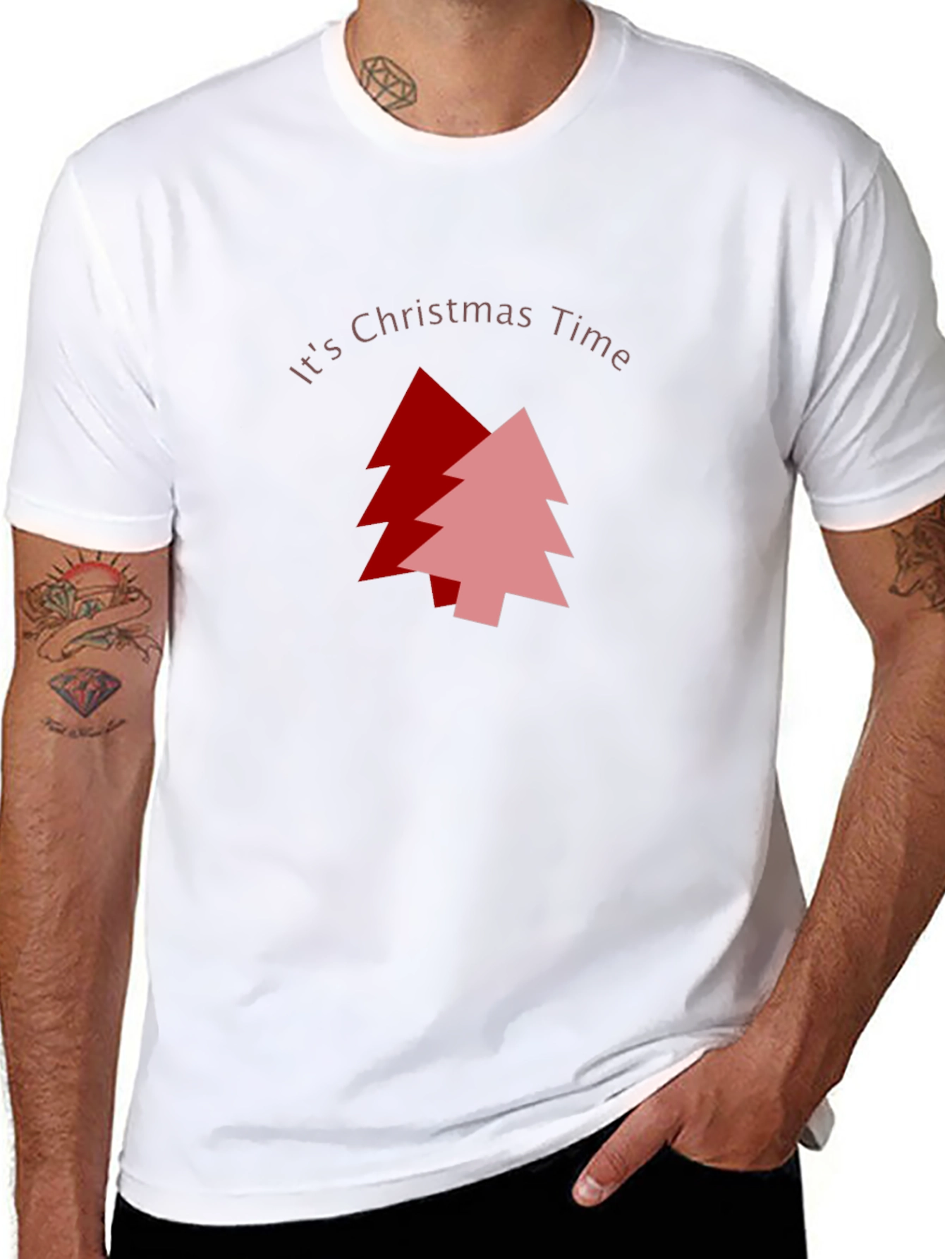 Festive Christmas Time Trees Graphic Tee