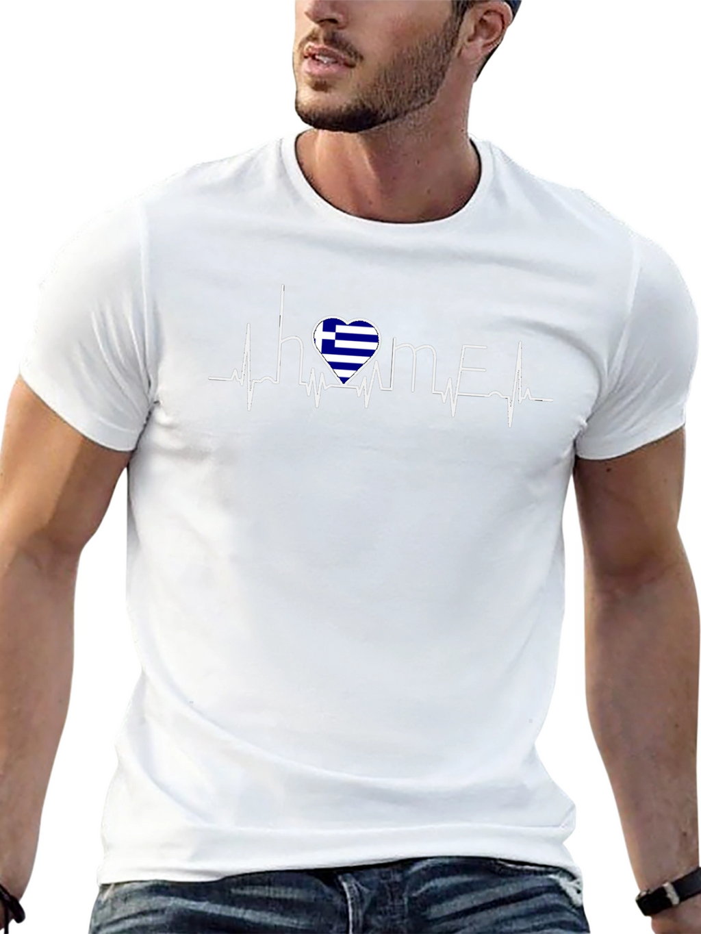 Greece Heartbeat Home T-Shirt