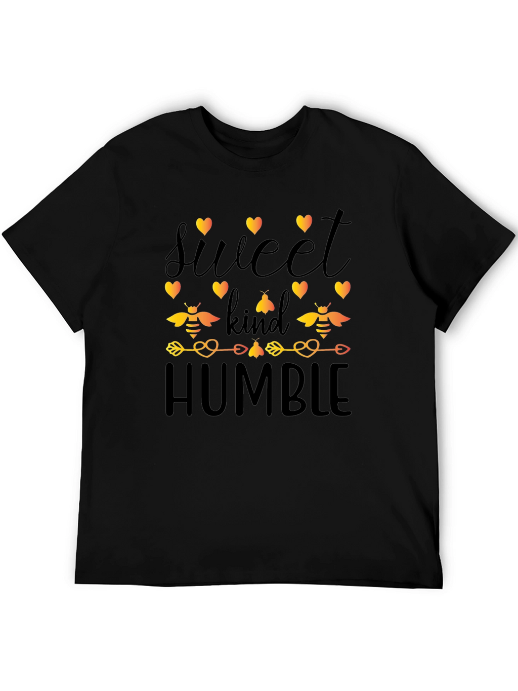 Sweet Kind Humble Bee Graphic Black T-Shirt