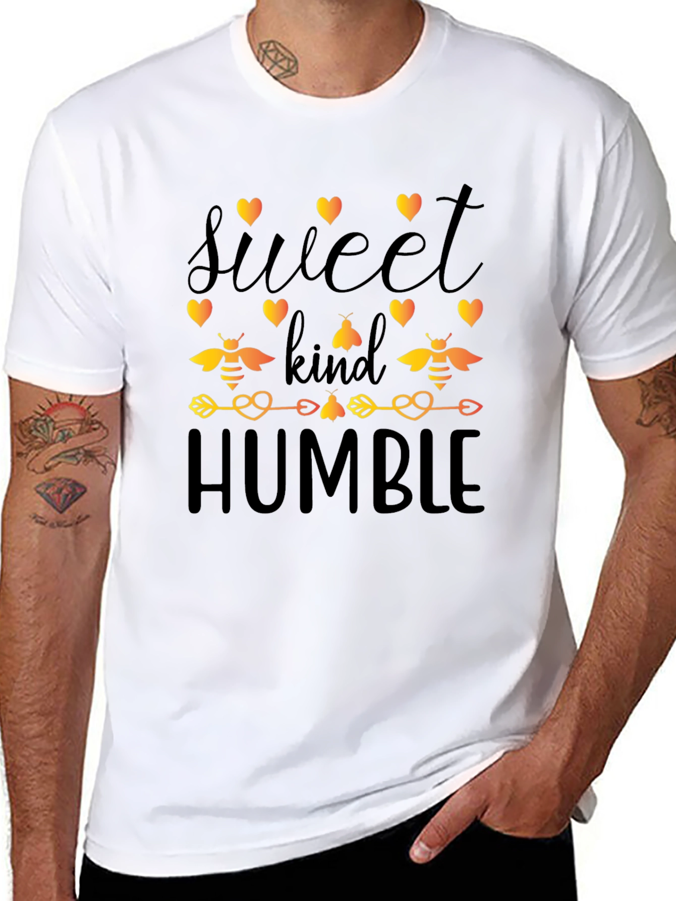 Sweet Kind Humble Bee Graphic Black T-Shirt