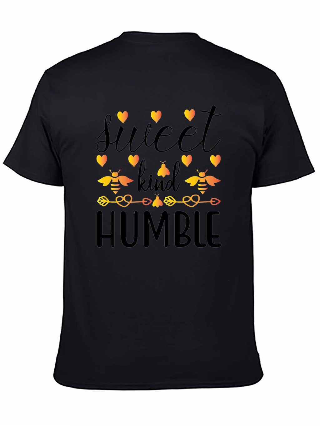 Sweet Kind Humble Bee Graphic Black T-Shirt