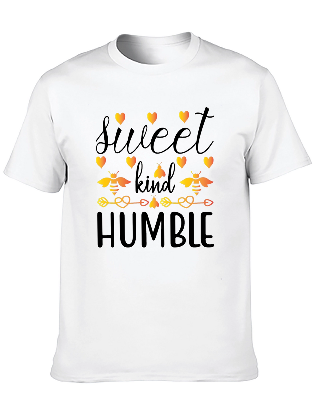 Sweet Kind Humble Bee Graphic Black T-Shirt