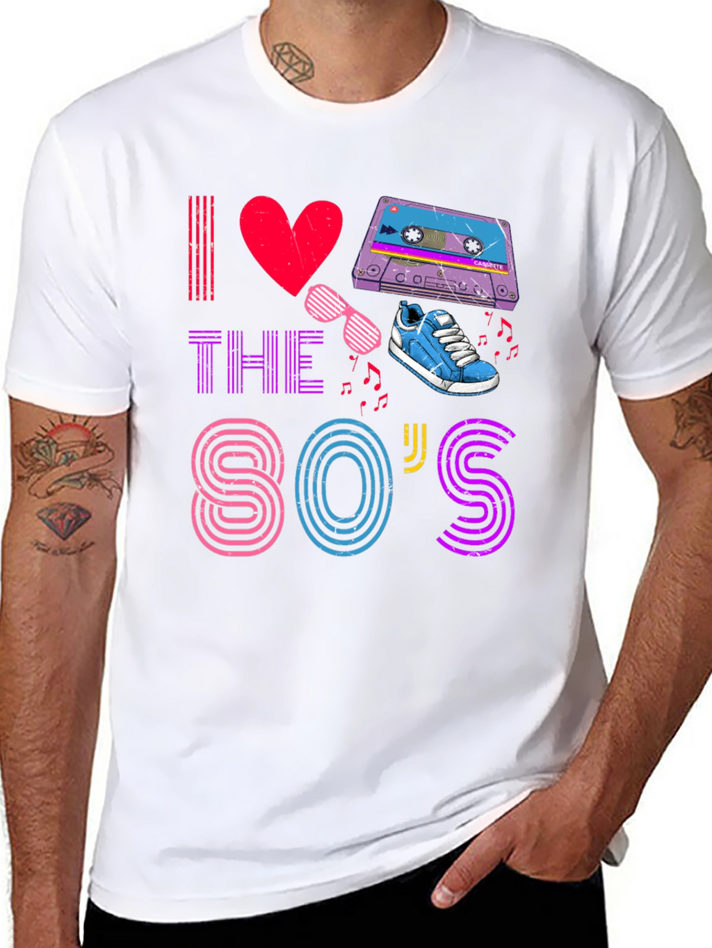 I Love The 80s T-Shirt Retro Party Design