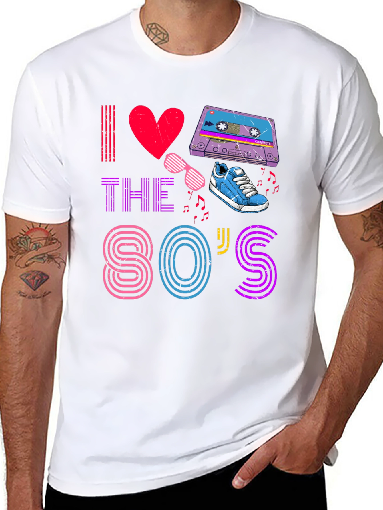 I Love The 80s T-Shirt Retro Party Design
