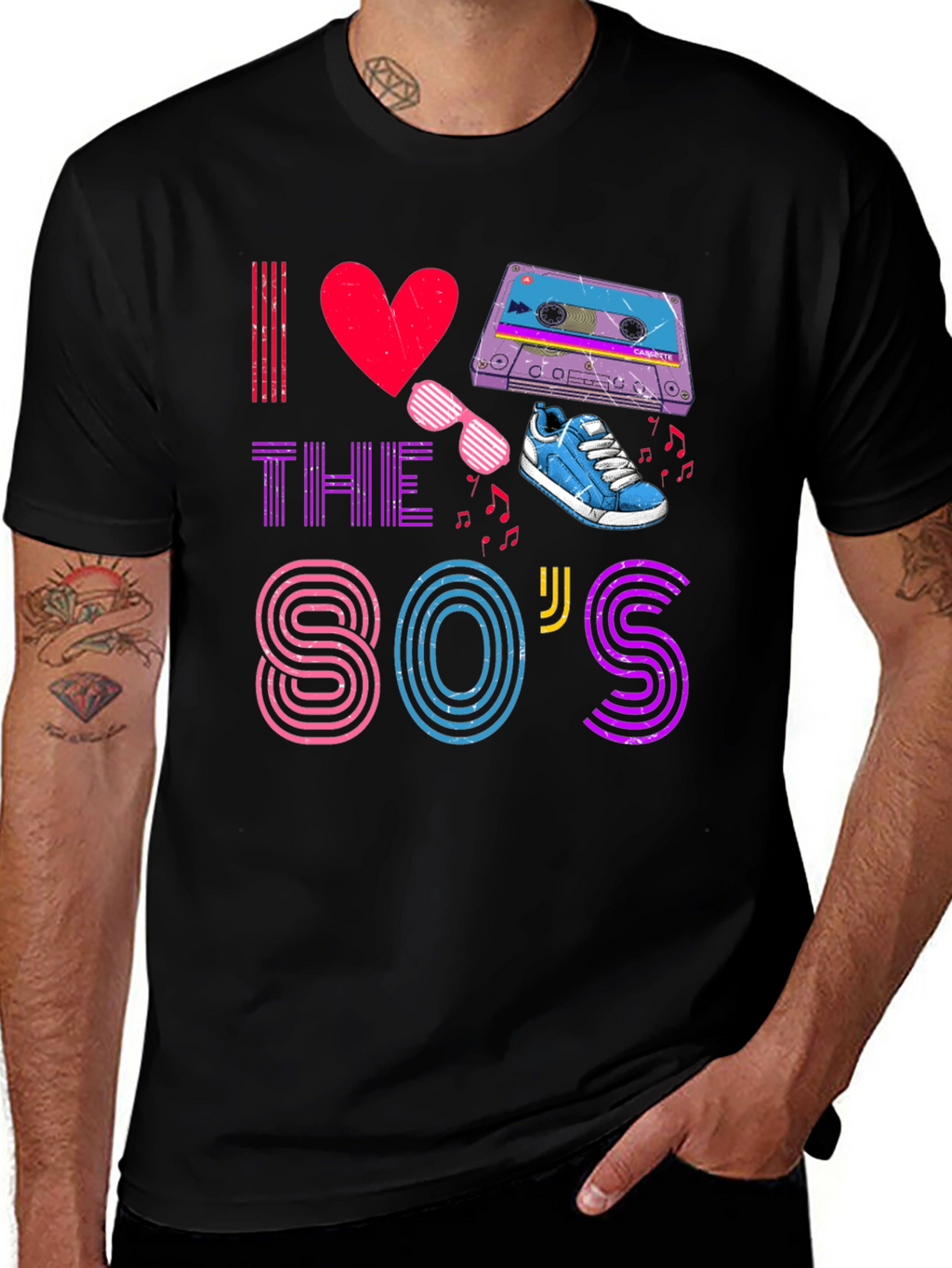 I Love The 80s T-Shirt Retro Party Design