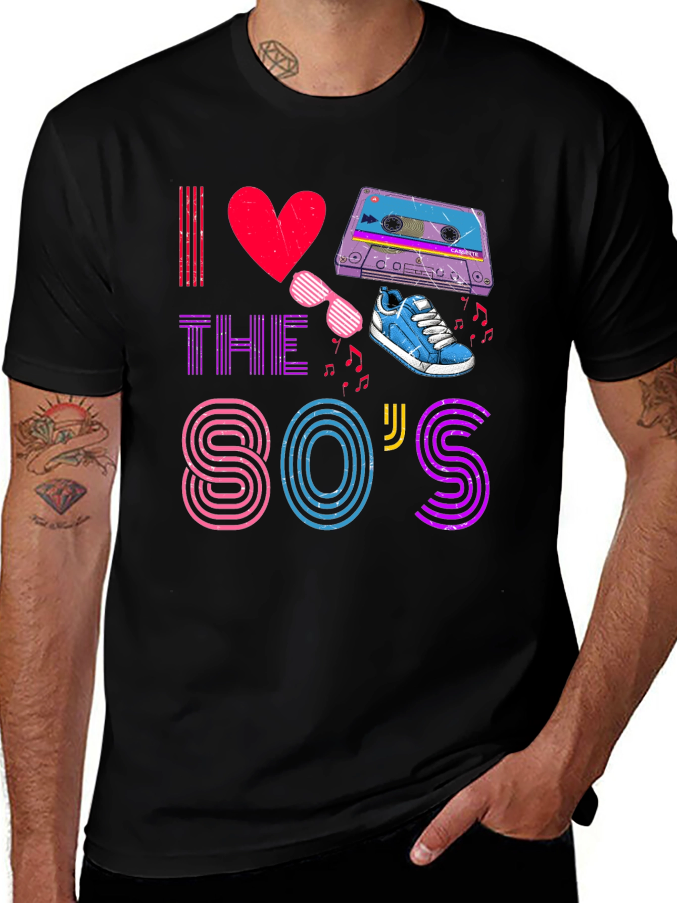 I Love The 80s T-Shirt Retro Party Design