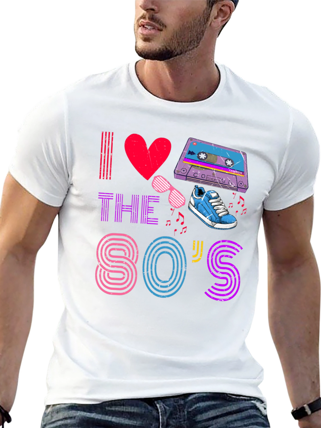 I Love The 80s T-Shirt Retro Party Design