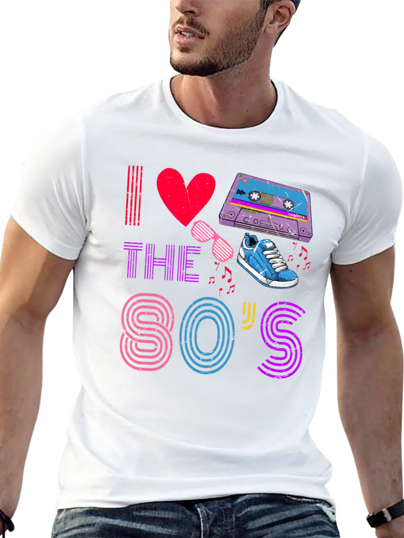 I Love The 80s T-Shirt Retro Party Design