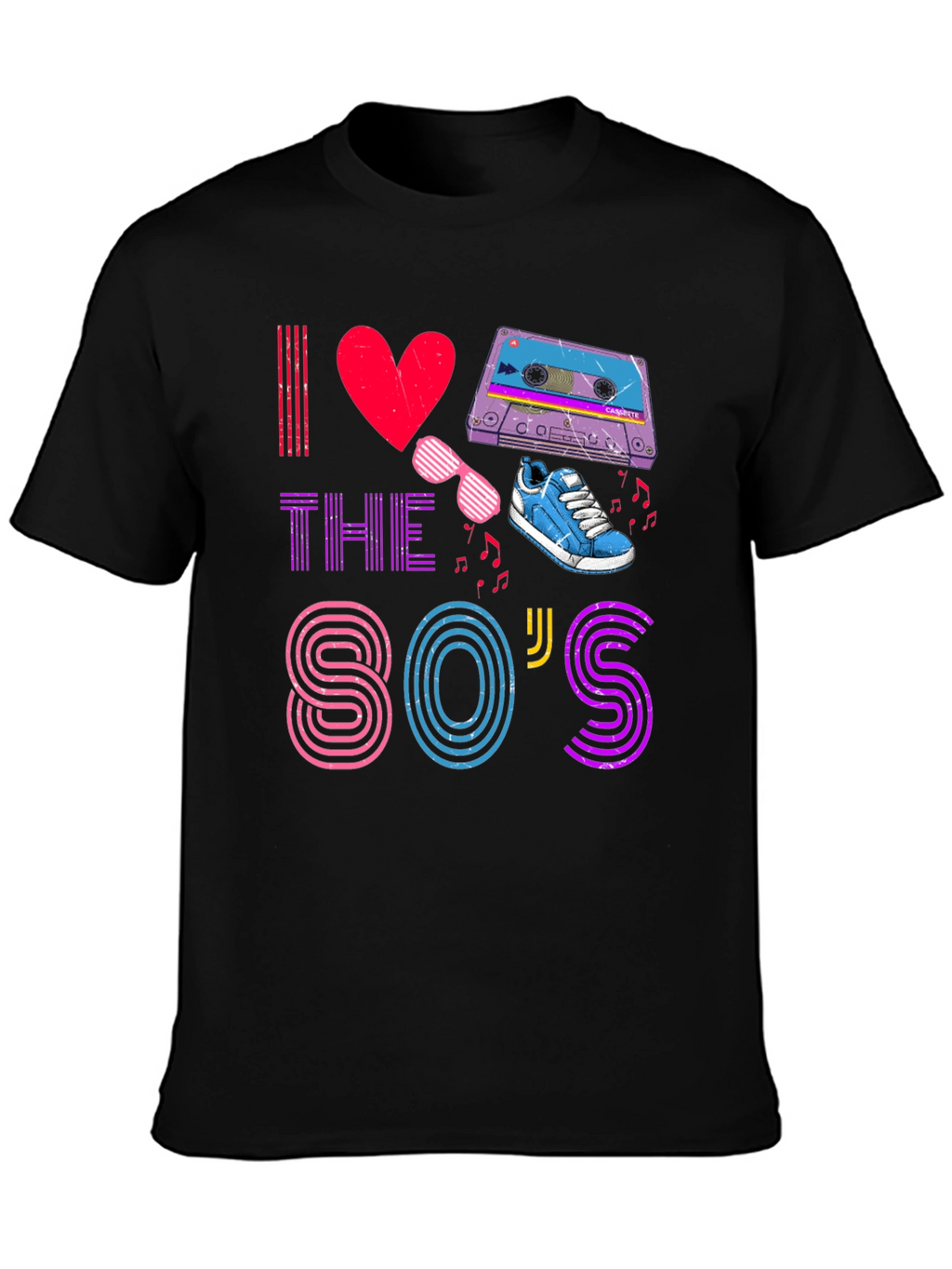 I Love The 80s T-Shirt Retro Party Design