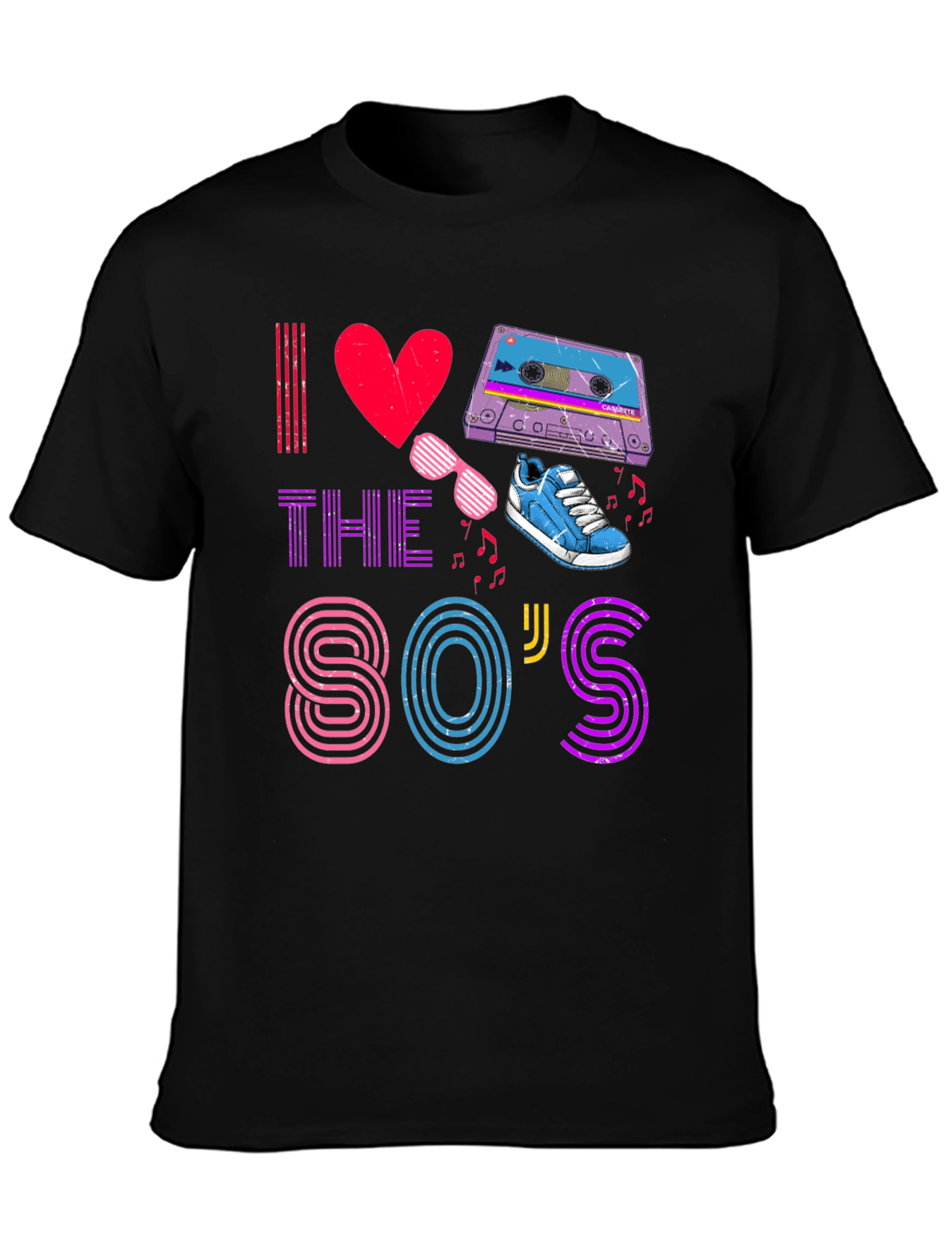 I Love The 80s T-Shirt Retro Party Design