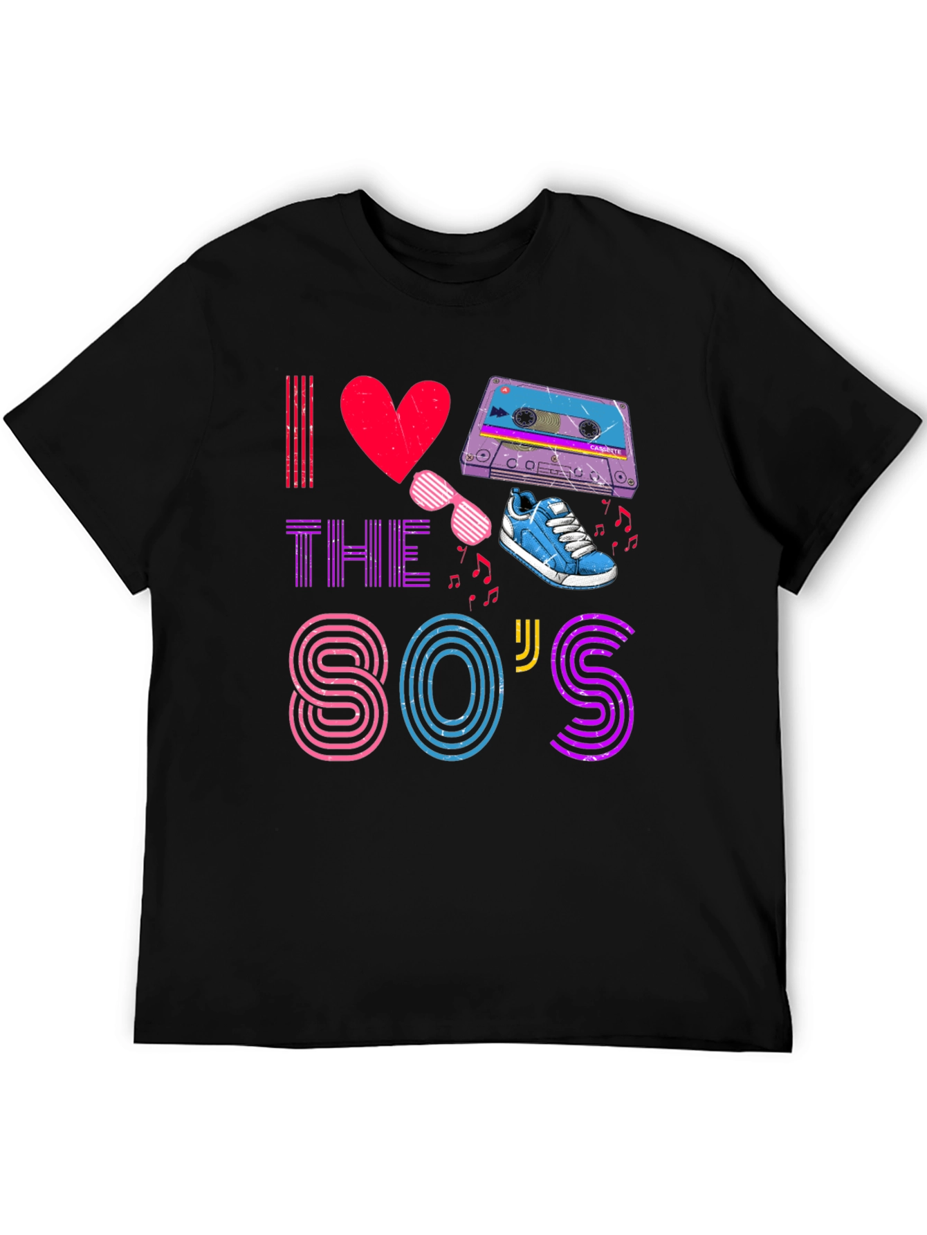 I Love The 80s T-Shirt Retro Party Design
