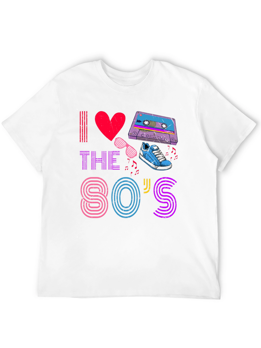 I Love The 80s T-Shirt Retro Party Design