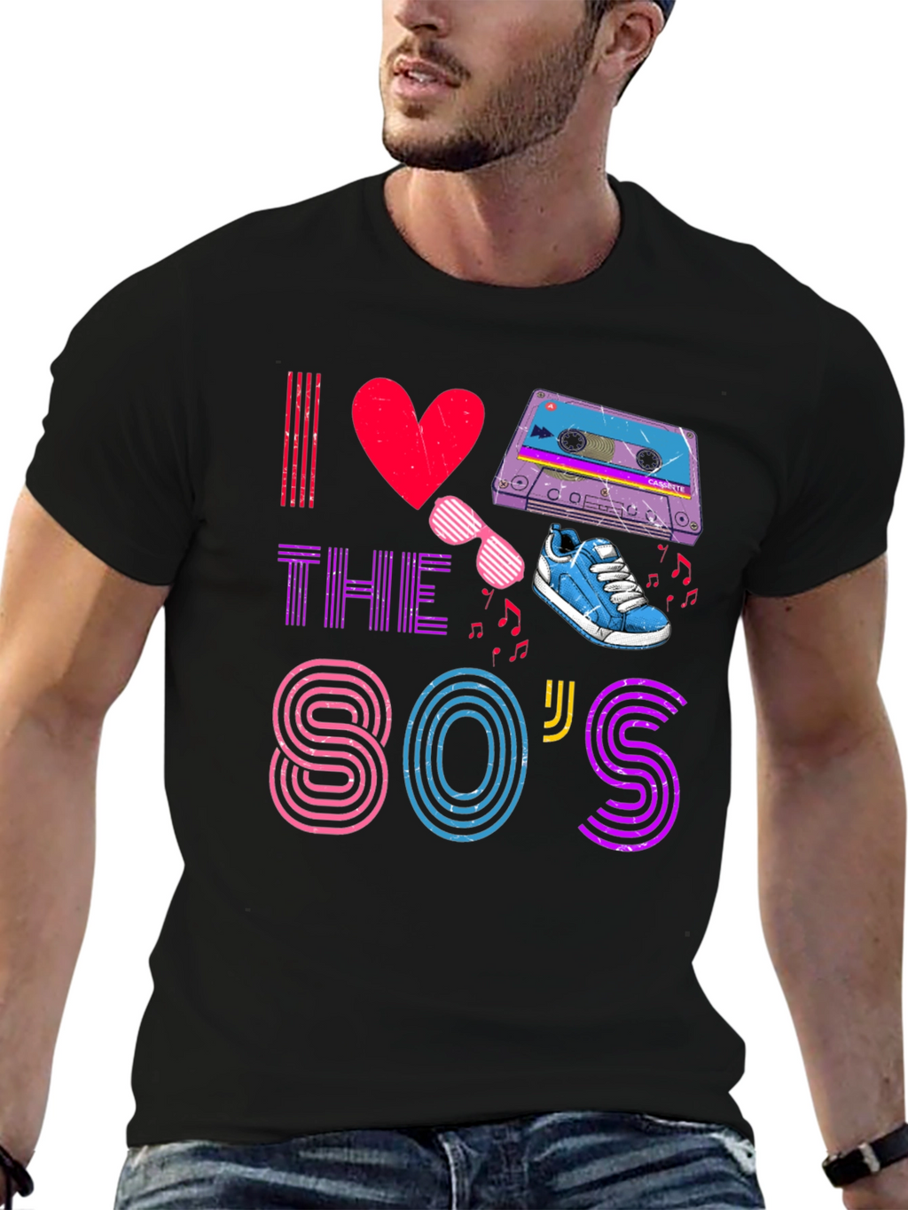 I Love The 80s T-Shirt Retro Party Design
