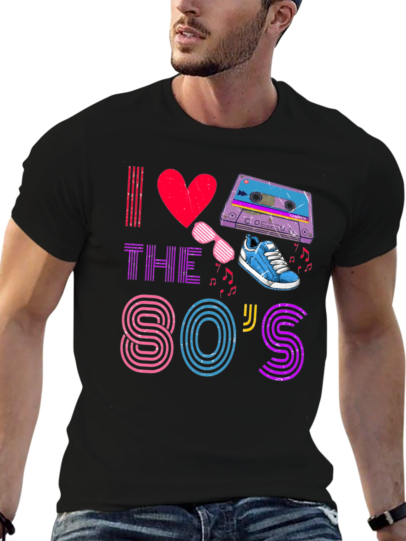 I Love The 80s T-Shirt Retro Party Design