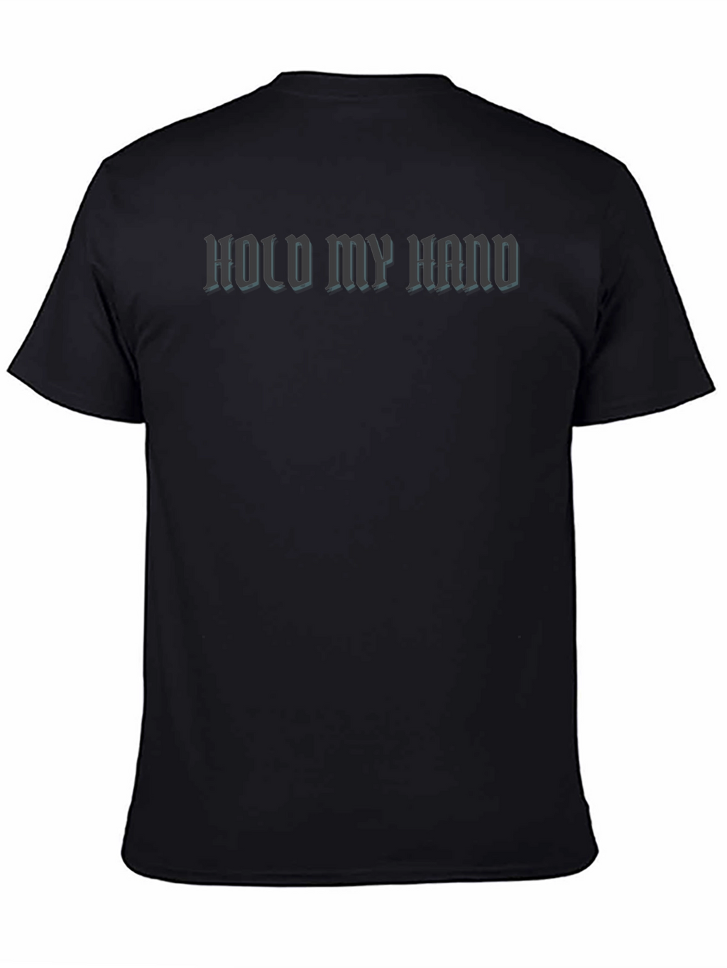 Hold My Hand Graphic Tee - Black Cotton T-Shirt