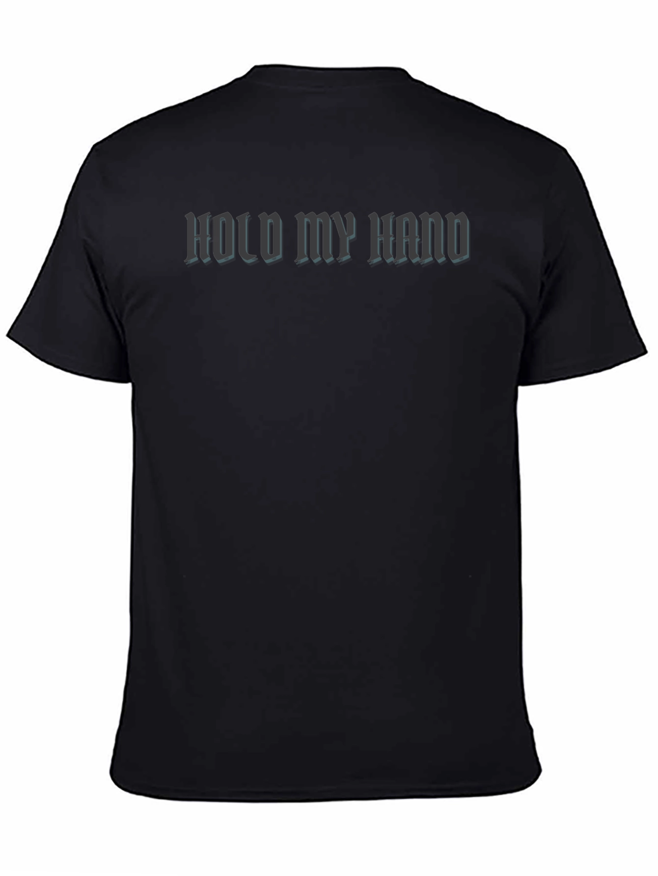 Hold My Hand Graphic Tee - Black Cotton T-Shirt