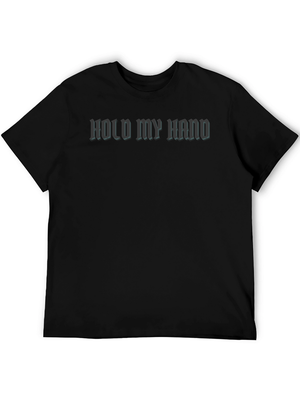 Hold My Hand Graphic Tee - Black Cotton T-Shirt