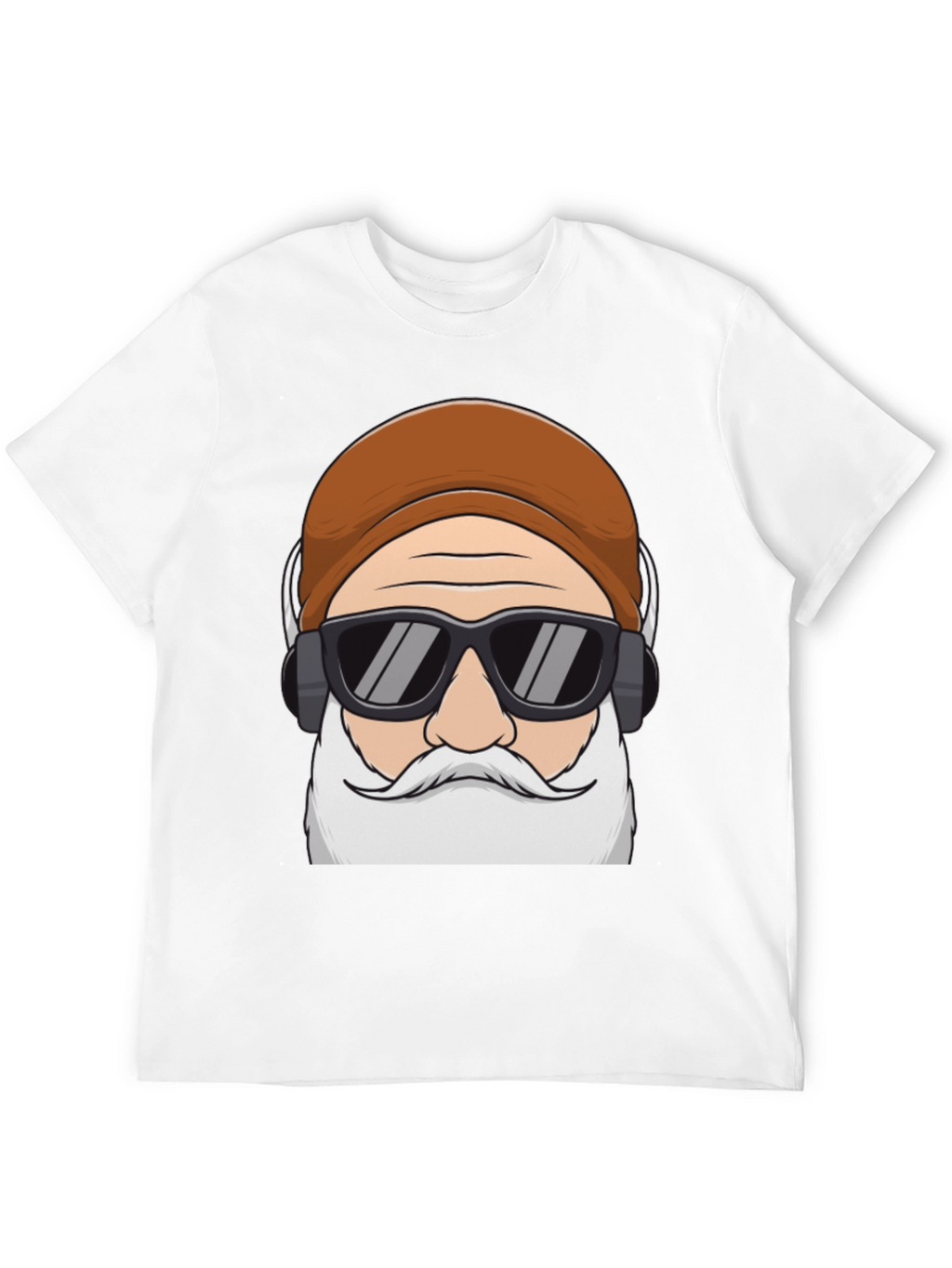 Cool Santa Graphic Tee - Holiday Hipster Style