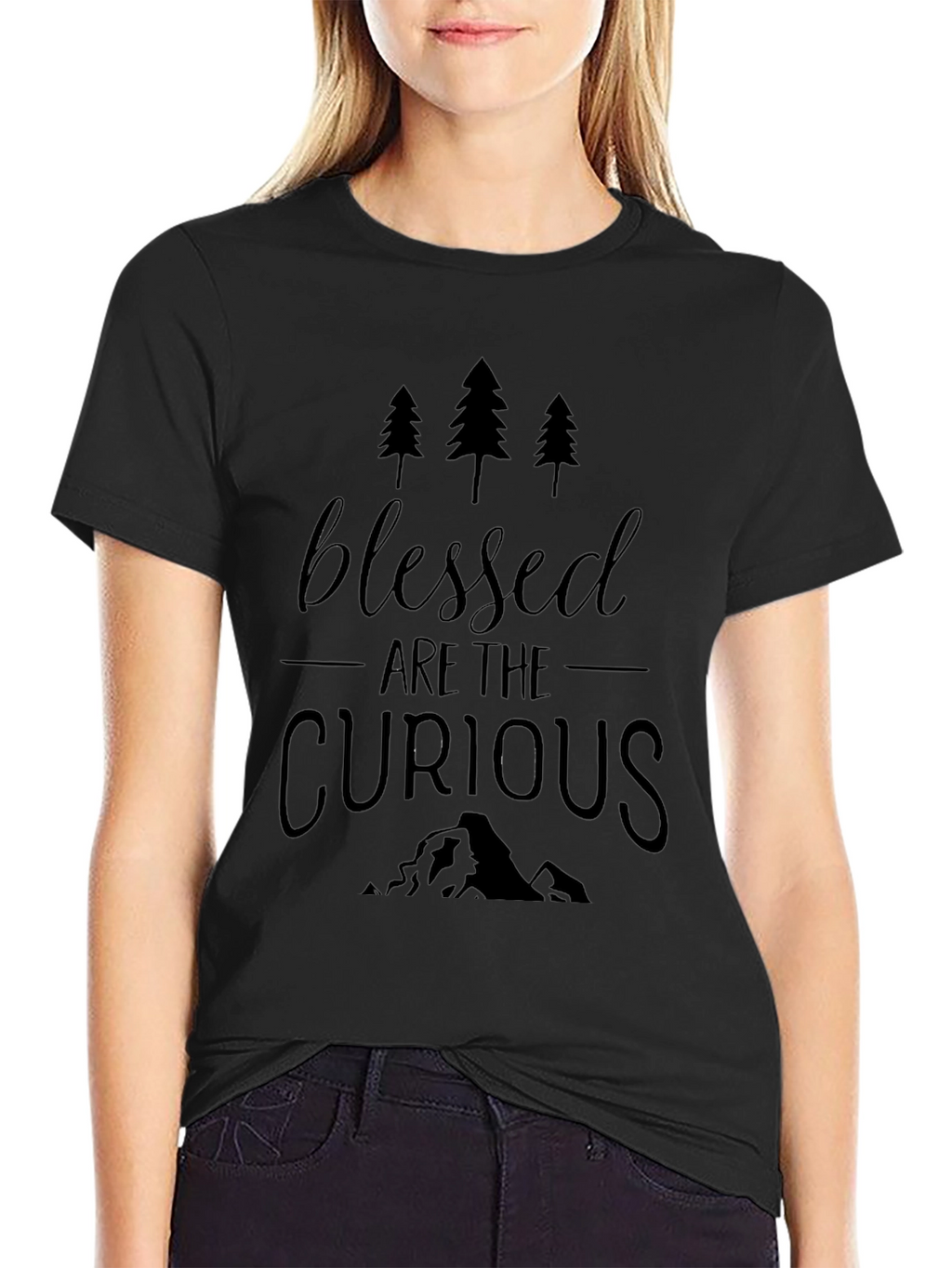 Blessed Are The Curious Black T-Shirt