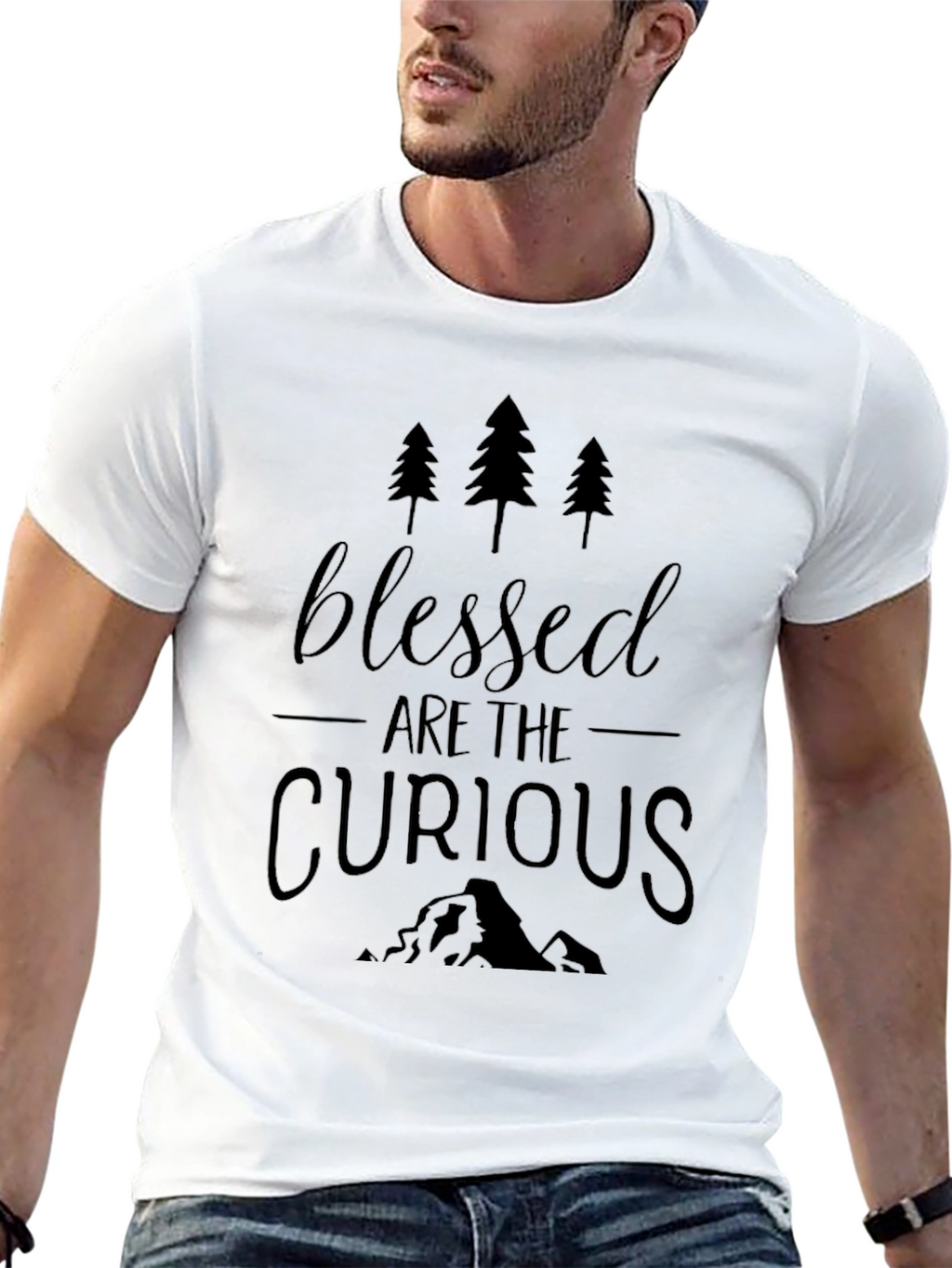 Blessed Are The Curious Black T-Shirt