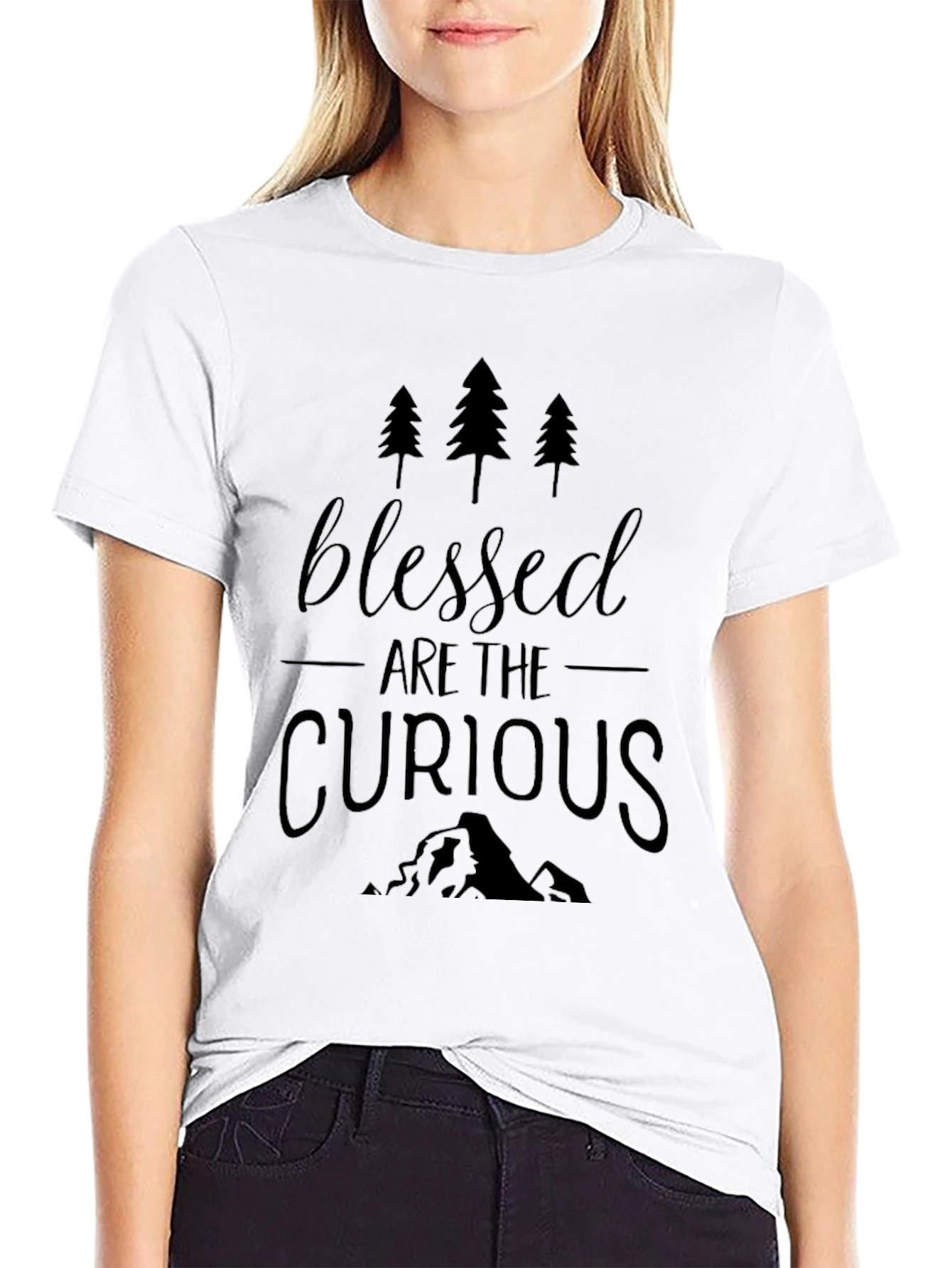 Blessed Are The Curious Black T-Shirt