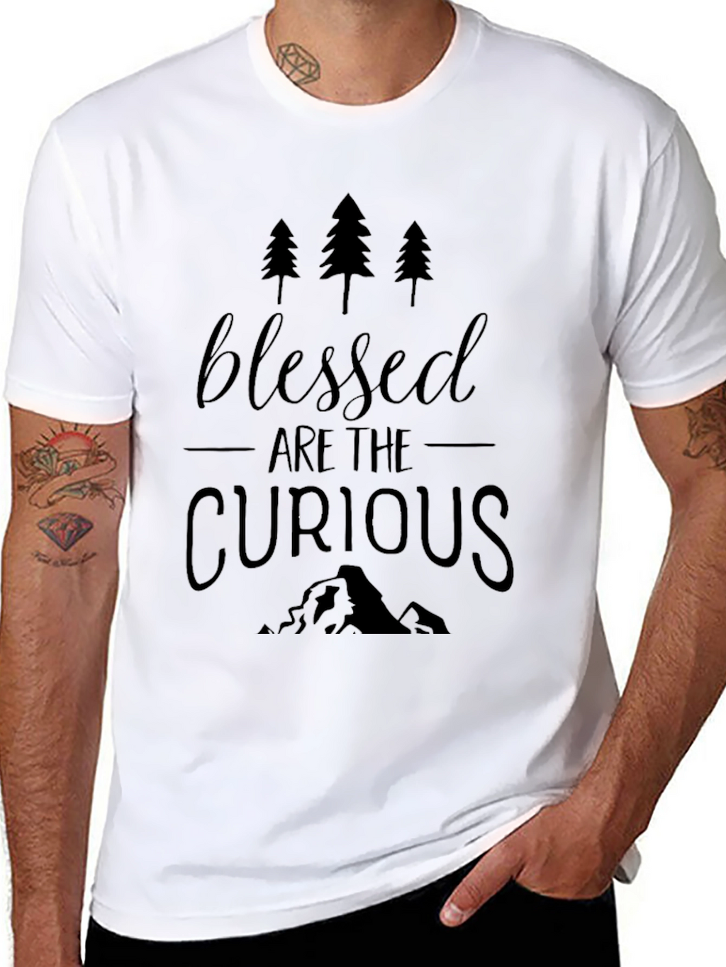 Blessed Are The Curious Black T-Shirt