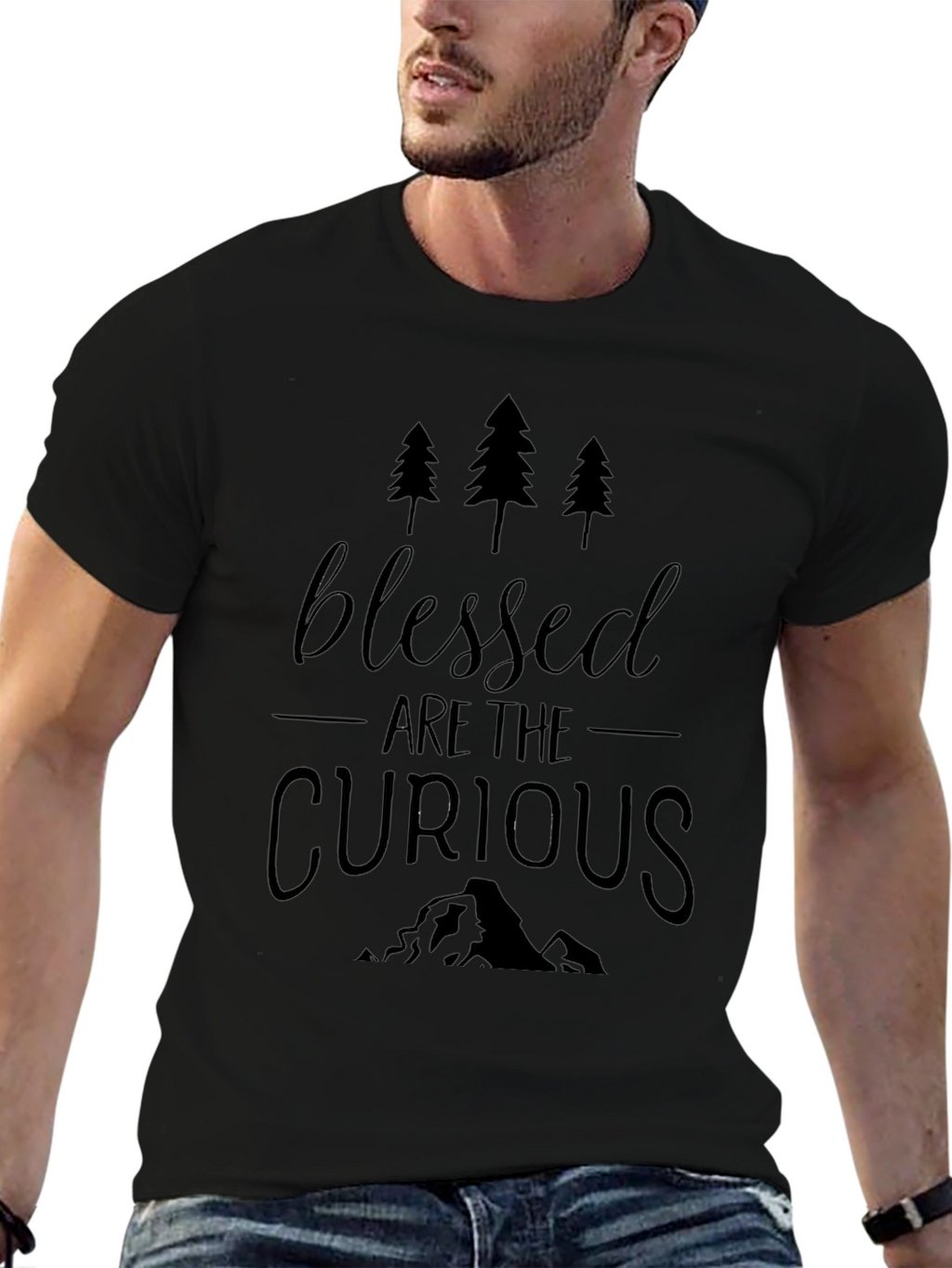 Blessed Are The Curious Black T-Shirt