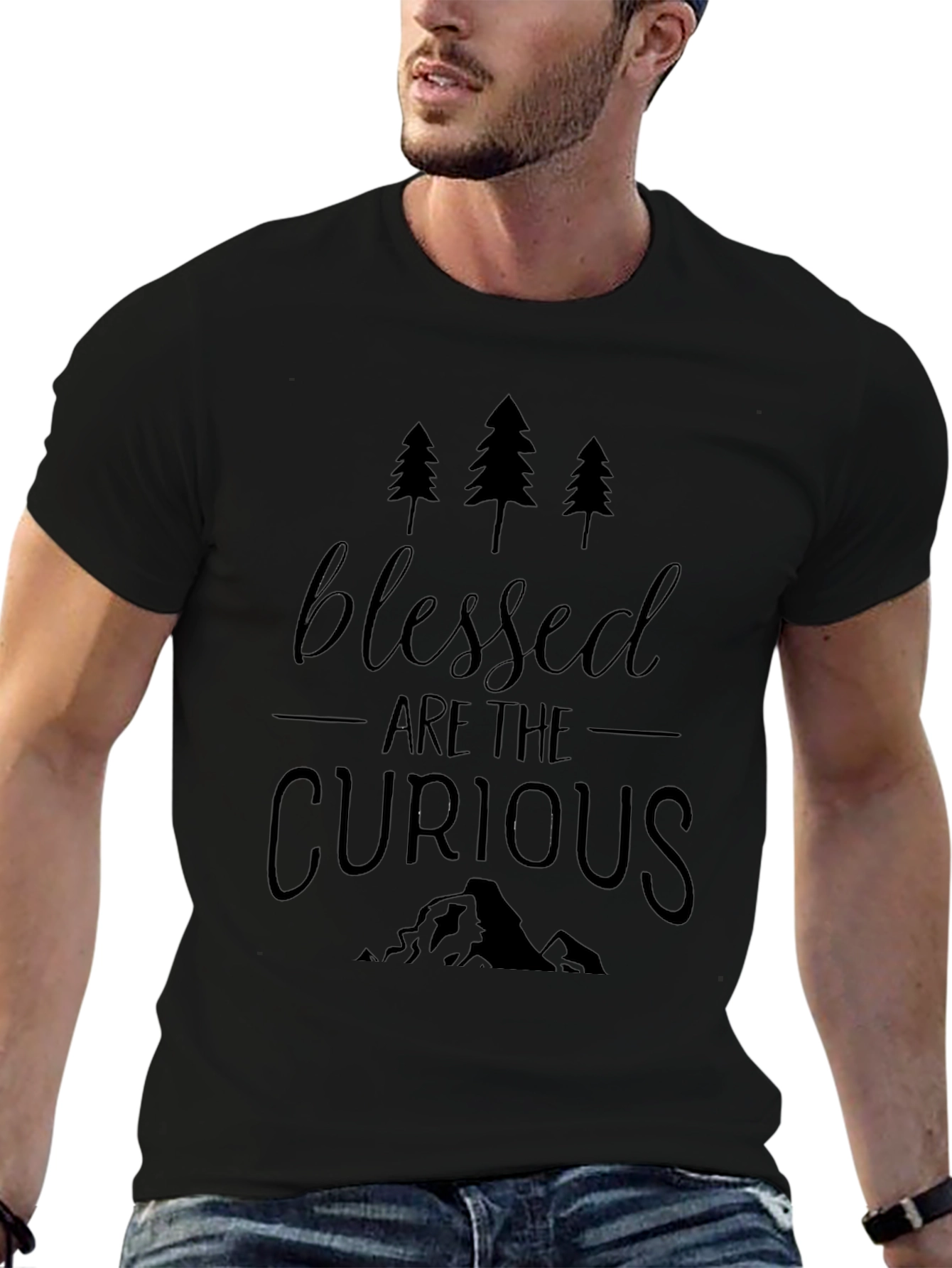 Blessed Are The Curious Black T-Shirt
