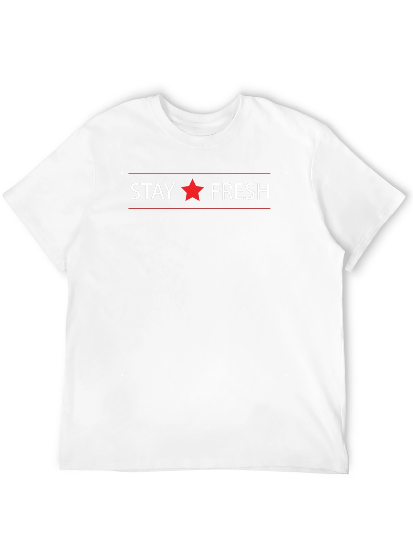 Stay Fresh Graphic Print Crew Neck T-Shirt