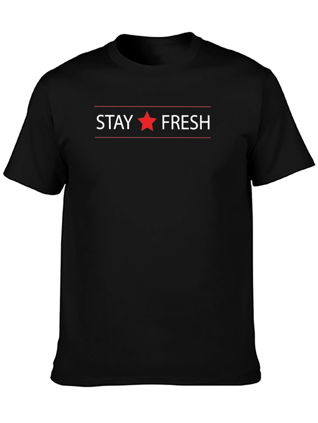 Stay Fresh Graphic Print Crew Neck T-Shirt