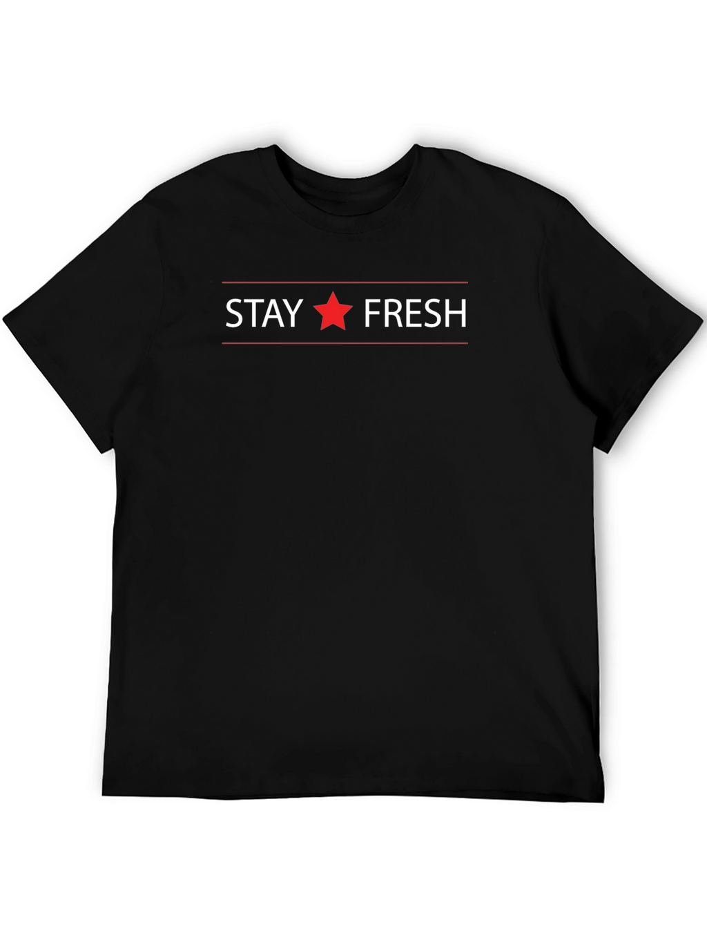 Stay Fresh Graphic Print Crew Neck T-Shirt
