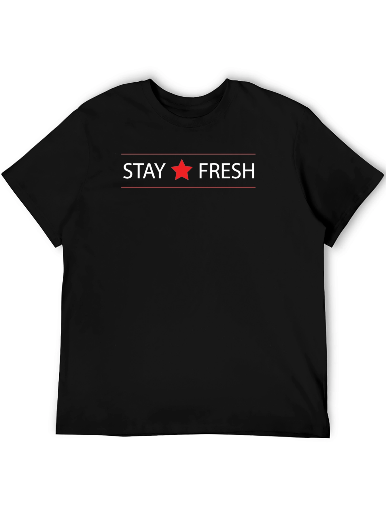 Stay Fresh Graphic Print Crew Neck T-Shirt