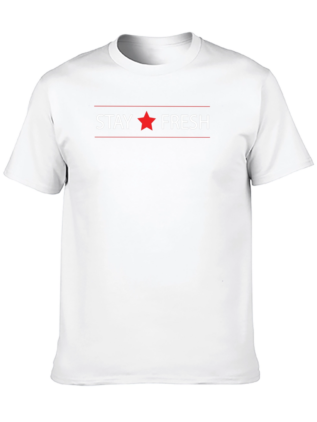 Stay Fresh Graphic Print Crew Neck T-Shirt