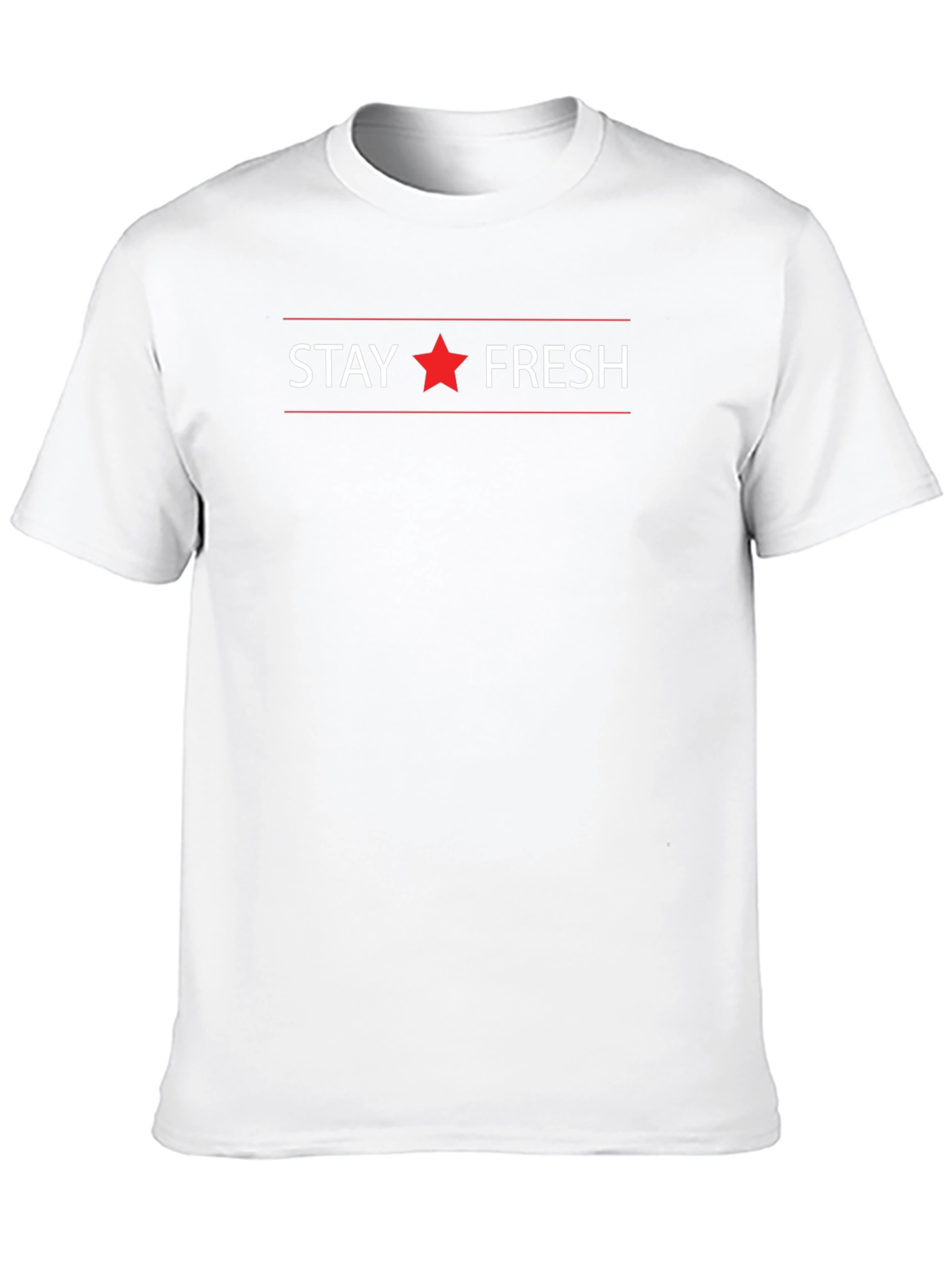 Stay Fresh Graphic Print Crew Neck T-Shirt