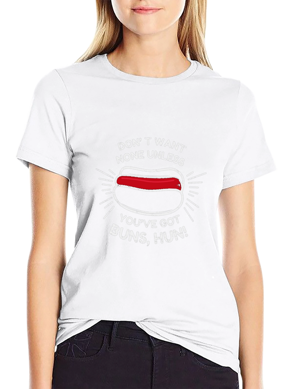 Funny Hot Dog T-Shirt - Buns Hun Tee
