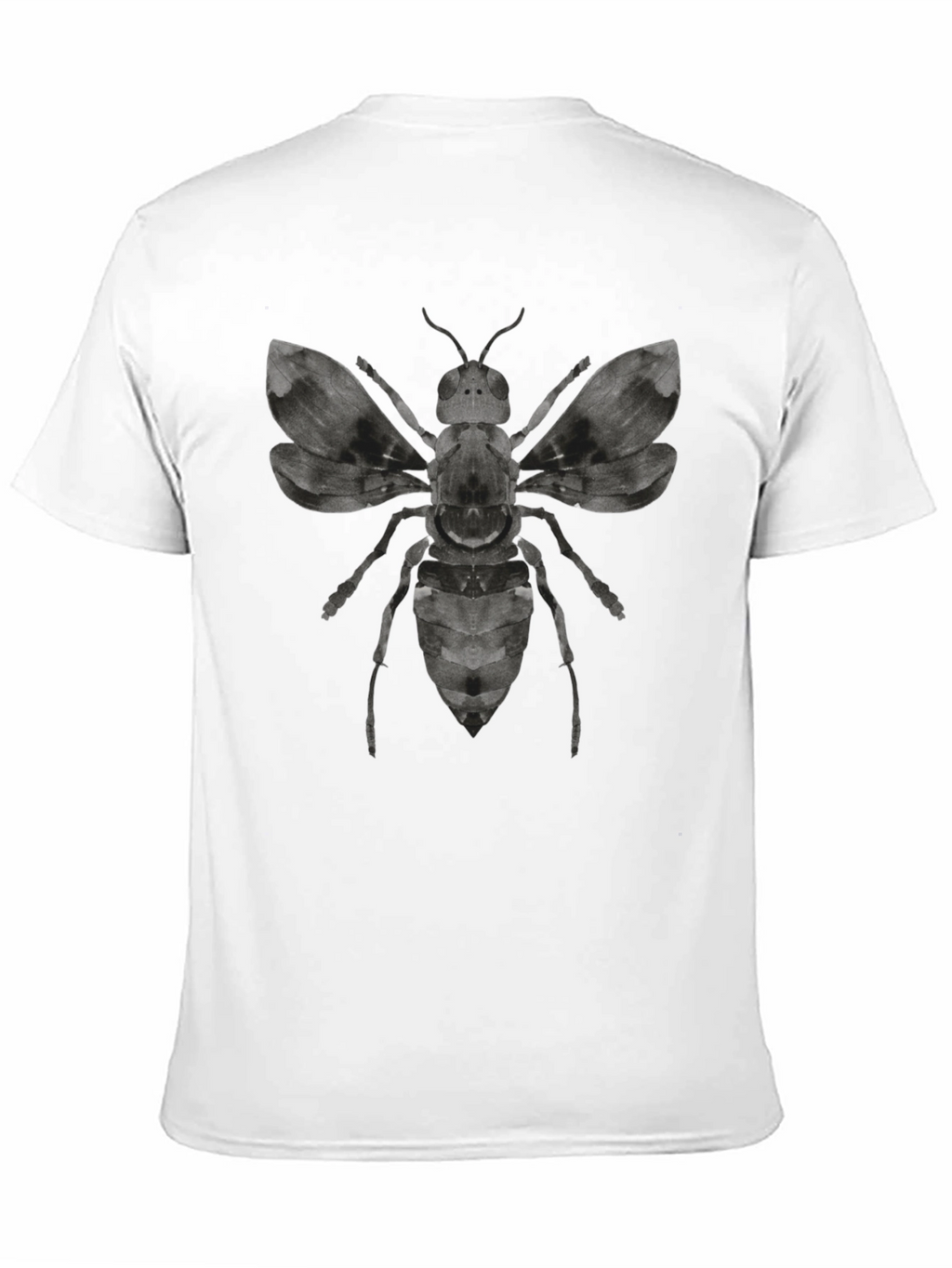 Graphic Bee Print Mens Black T-Shirt