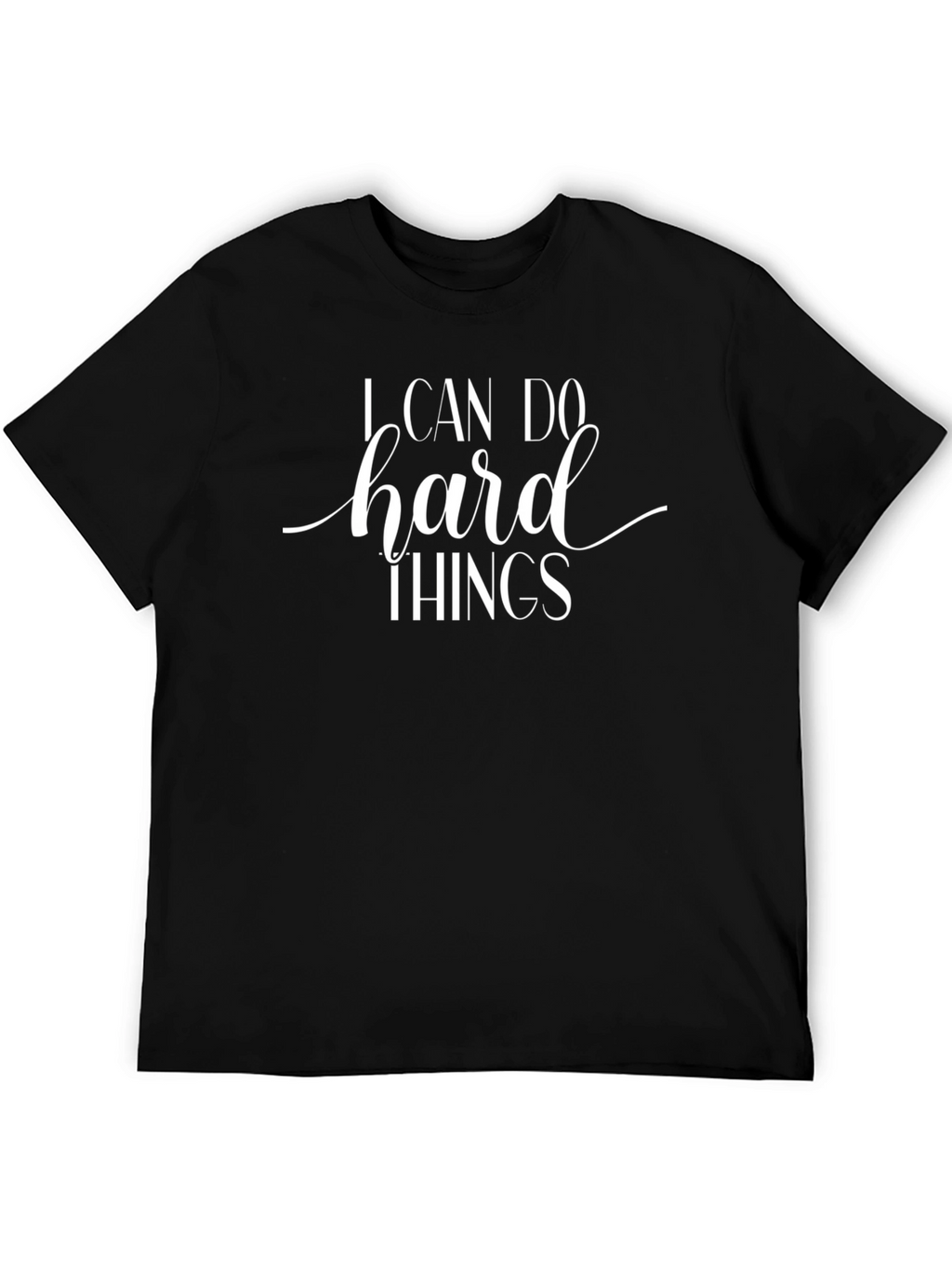 I Can Do Hard Things Graphic Tee - Black
